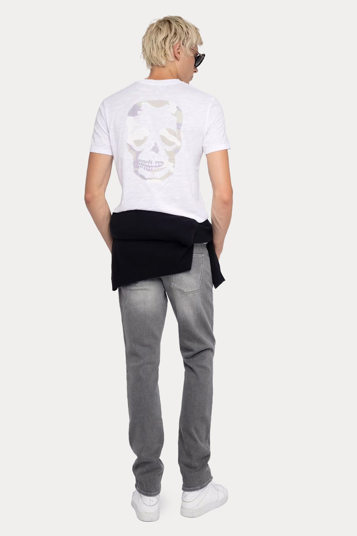 Zadig & Voltaire Yuvarlak Yaka Kuru Kafa Logolu T-shirt