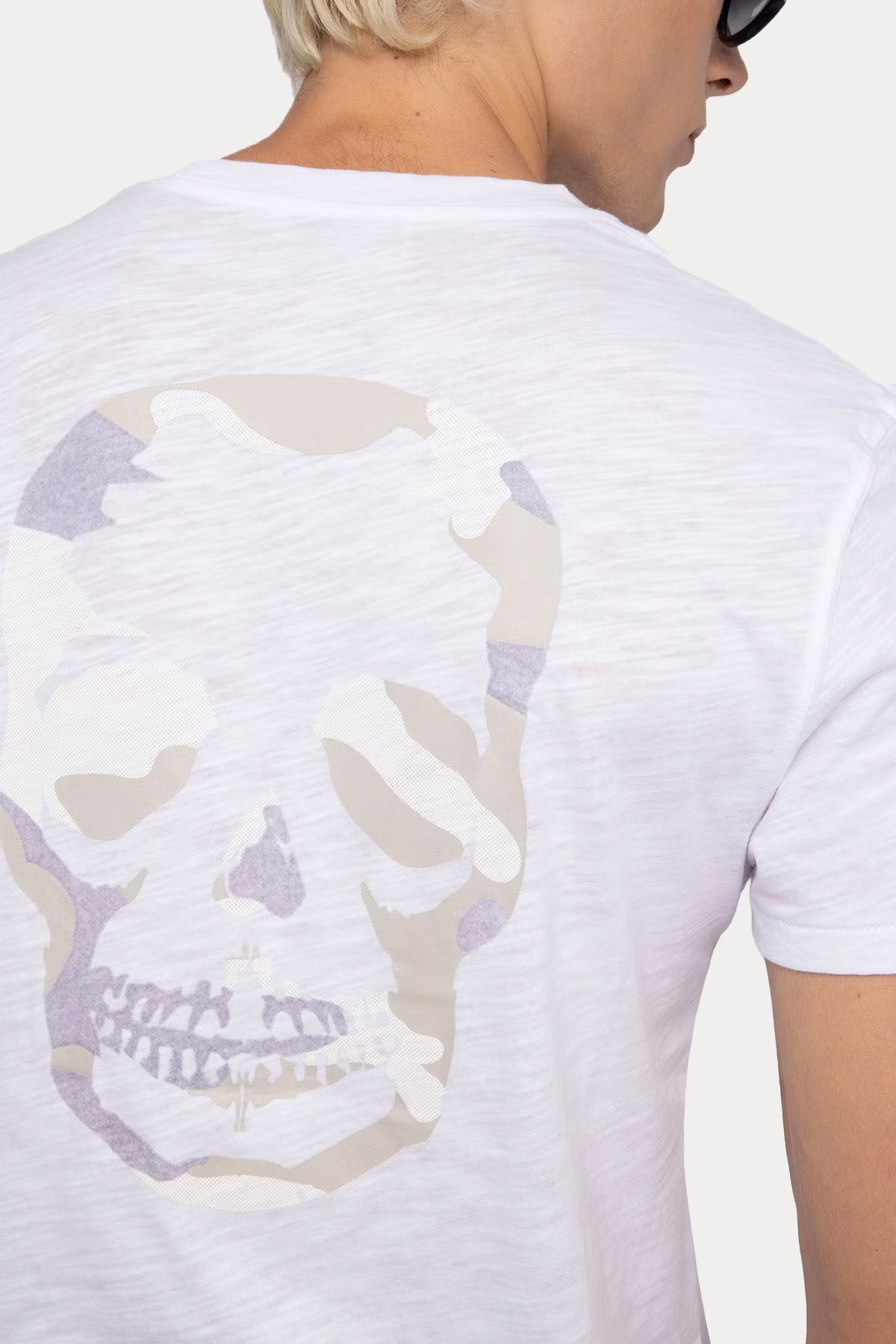 Zadig & Voltaire Yuvarlak Yaka Kuru Kafa Logolu T-shirt