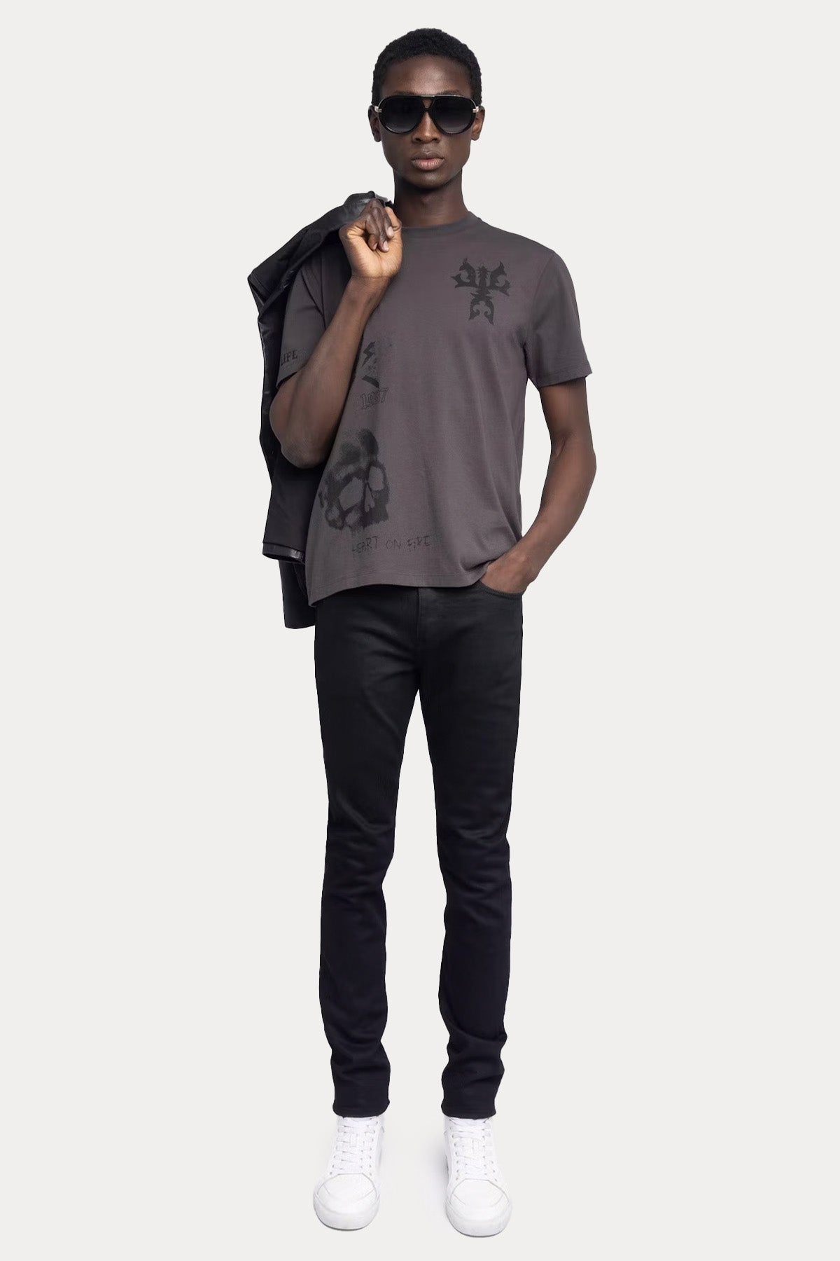 Zadig & Voltaire Relaxed Fit Yuvarlak Yaka Logo Desenli T-shirt