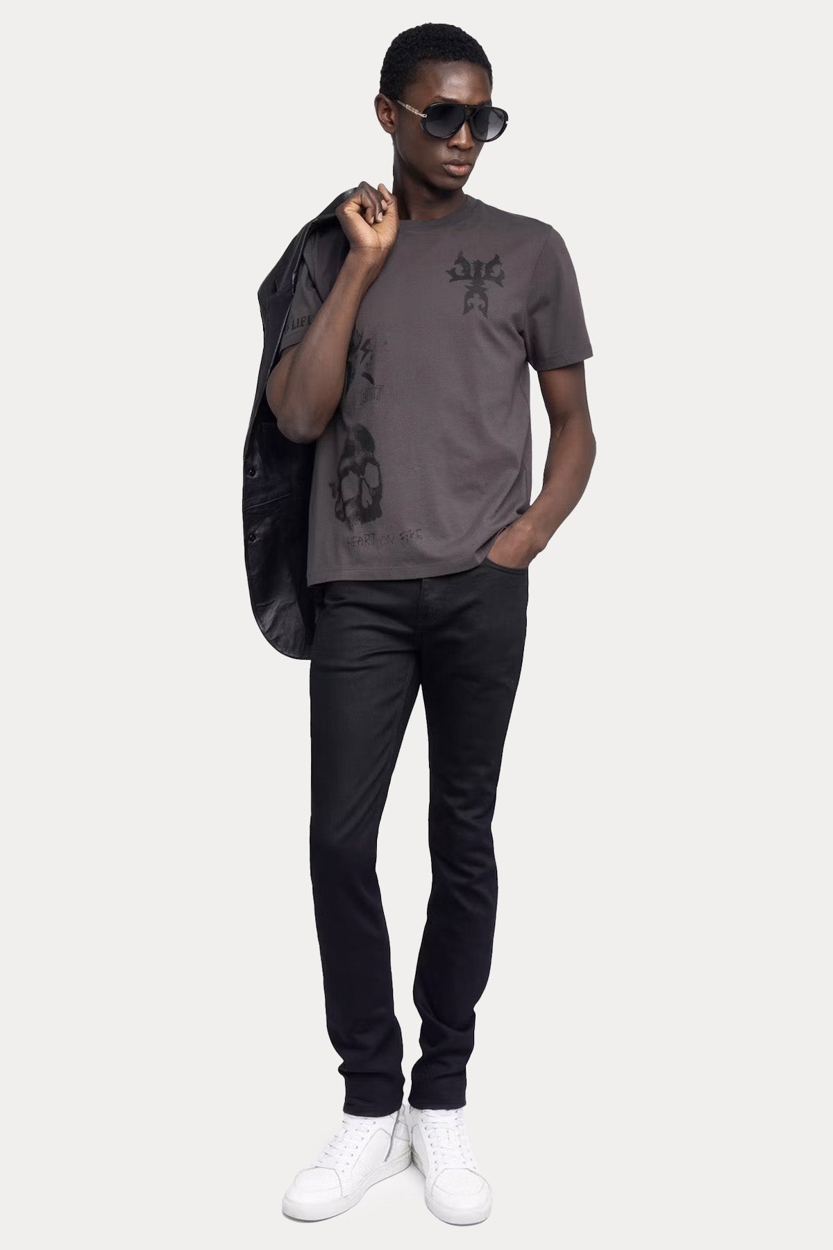 Zadig & Voltaire Relaxed Fit Yuvarlak Yaka Logo Desenli T-shirt