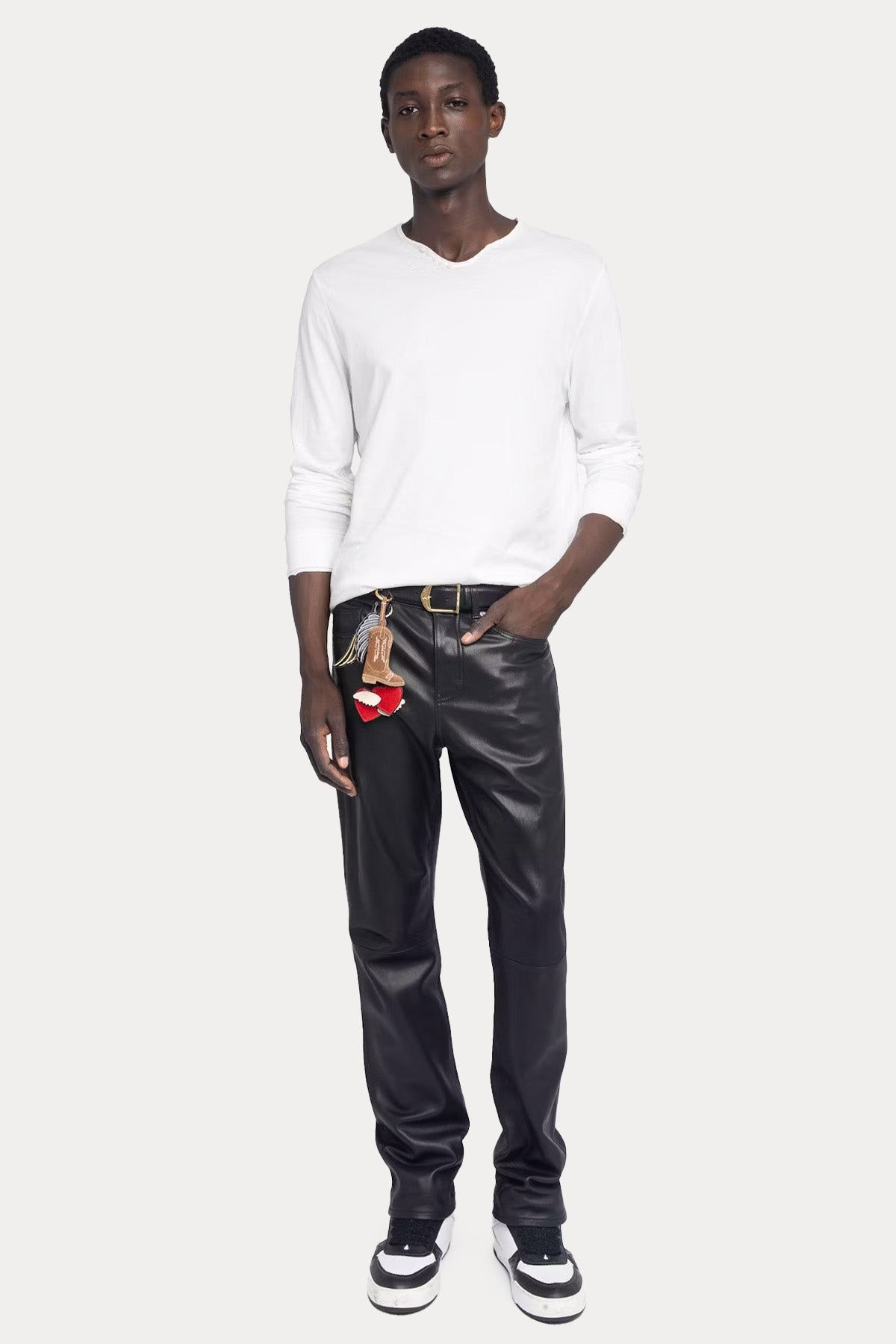 Zadig & Voltaire Regular Fit Sırtta Kuru Kafa Logolu T-shirt