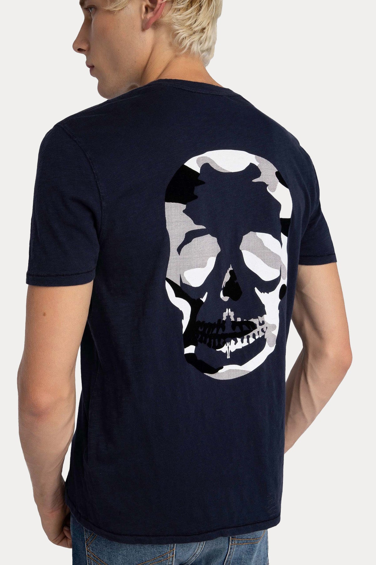 Zadig & Voltaire Yuvarlak Yaka Kuru Kafa Logolu T-shirt