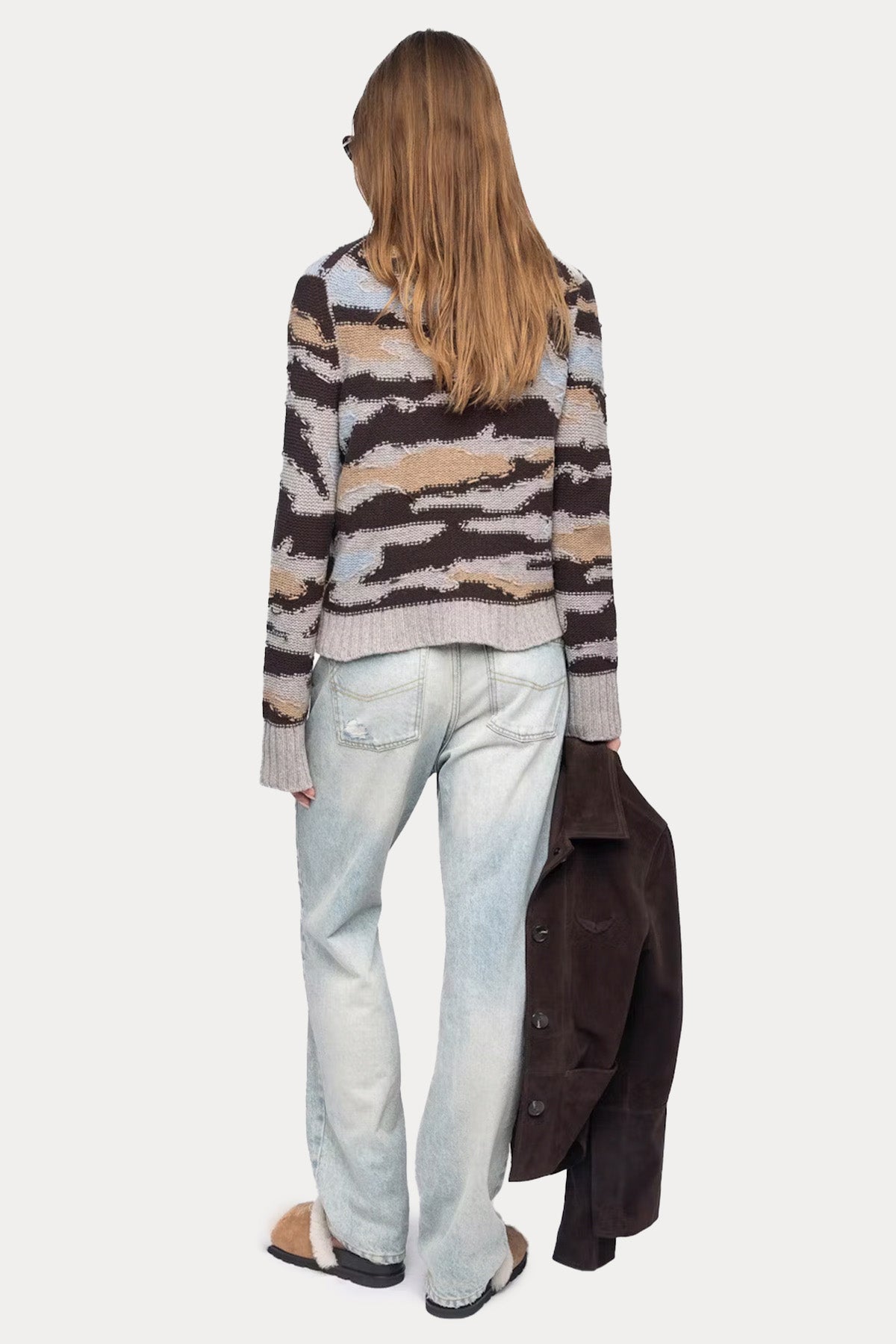 Zadig & Voltaire Comfort Fit Renk Bloklu Örgü Yün Triko