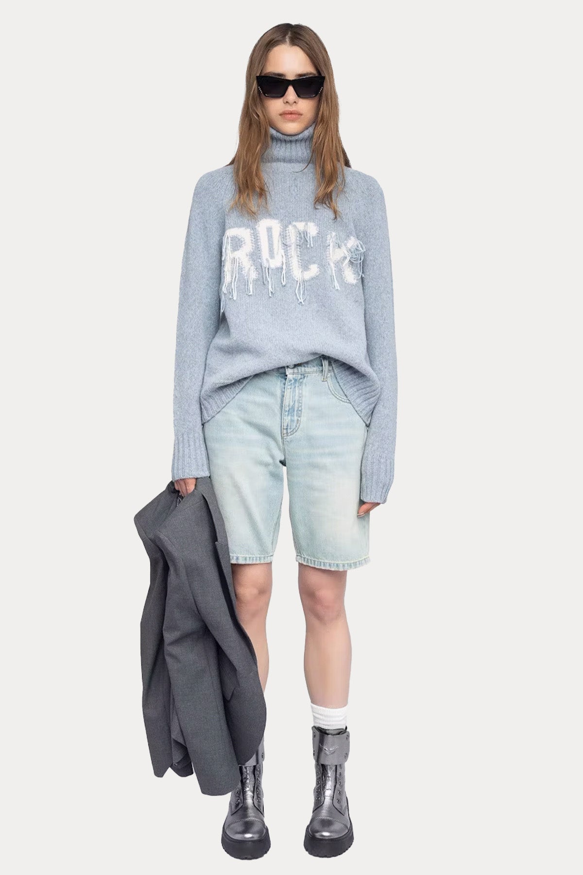 Zadig & Voltaire Comfort Fit Balıkçı Yaka Örgü Yün Triko