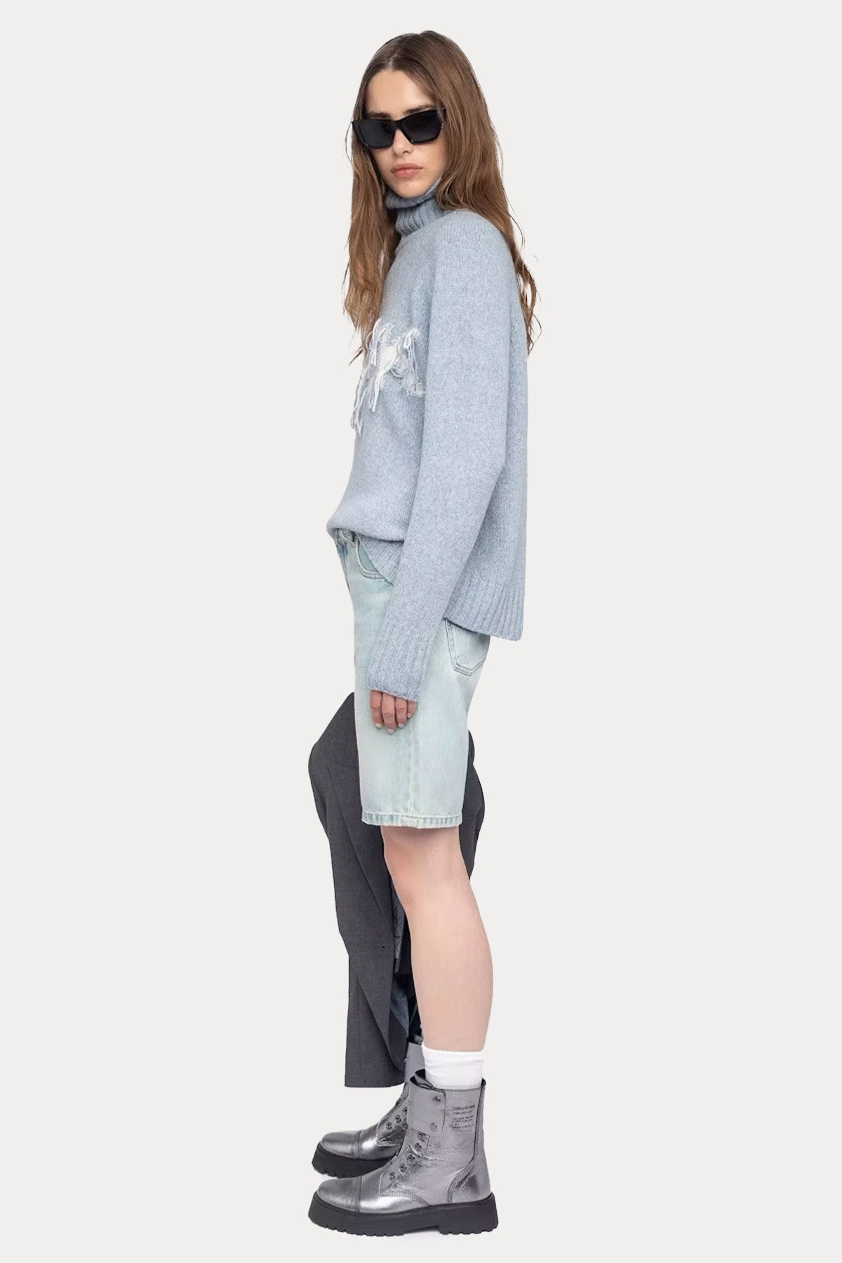 Zadig & Voltaire Comfort Fit Balıkçı Yaka Örgü Yün Triko