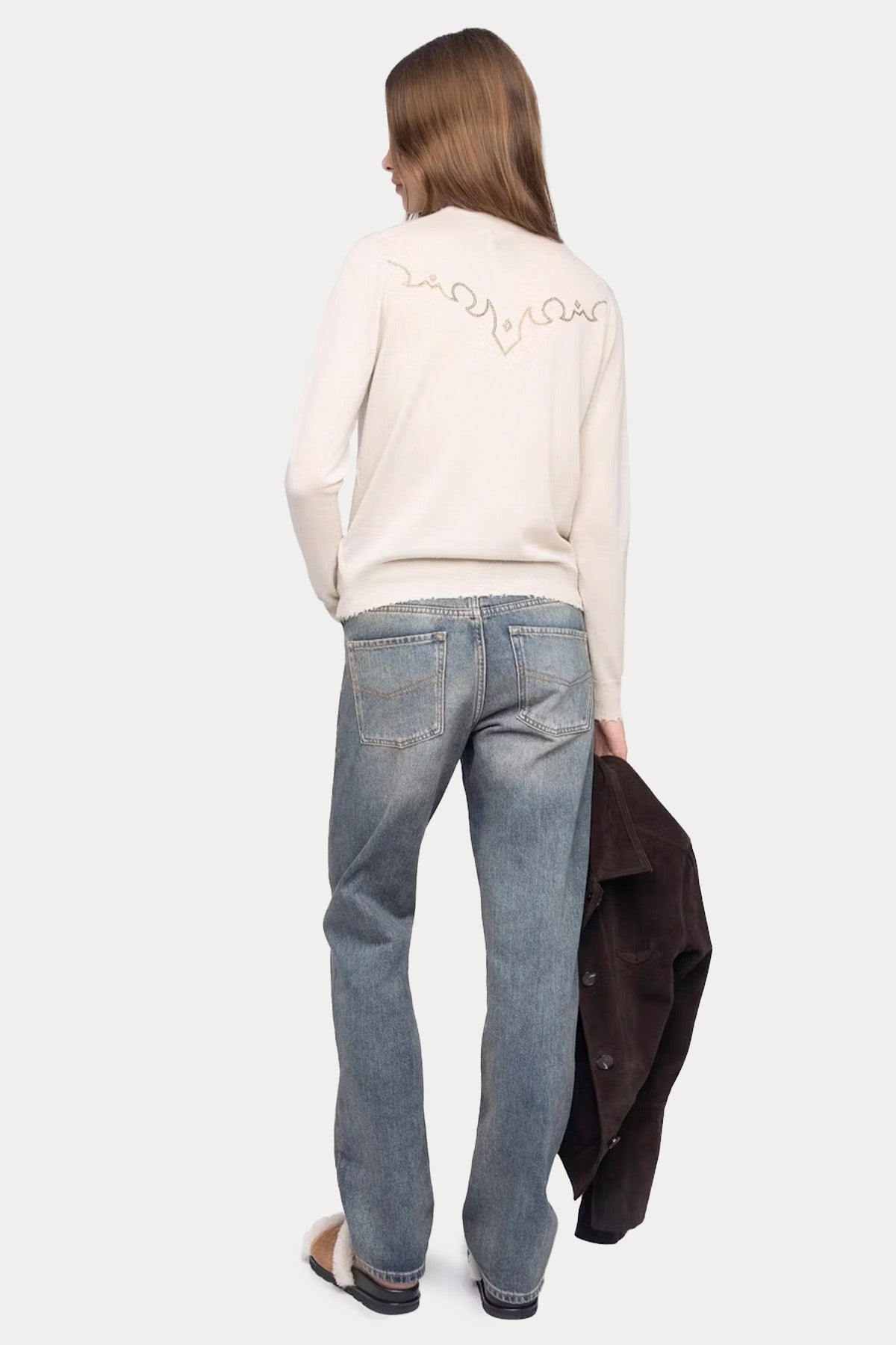 Zadig & Voltaire Trok Kuru Kafa Logolu Kaşmir Örgü Triko