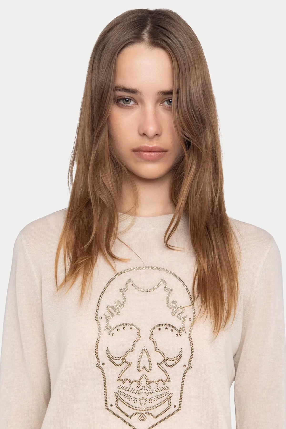 Zadig & Voltaire Trok Kuru Kafa Logolu Kaşmir Örgü Triko