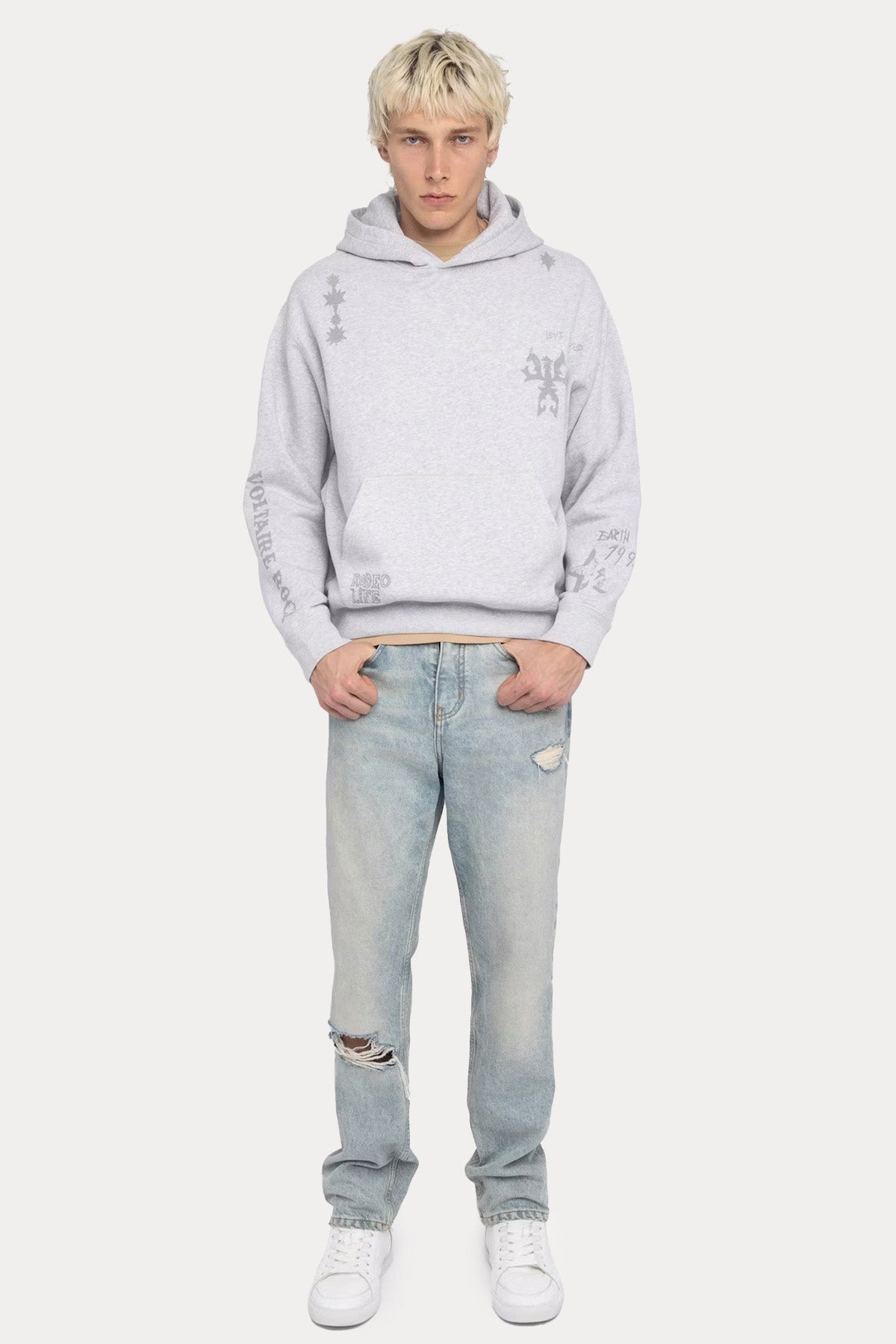 Zadig & Voltaire Relaxed Fit Şardonlu Kapüşonlu Sweatshirt