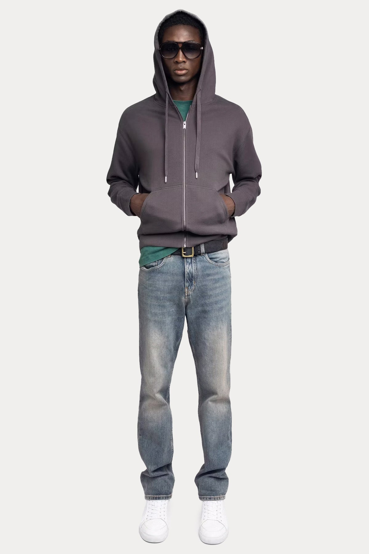 Zadig & Voltaire Relaxed Fit Kapüşonlu Kuru Kafa Logolu Sweatshirt Ceket-Ceket-Libas