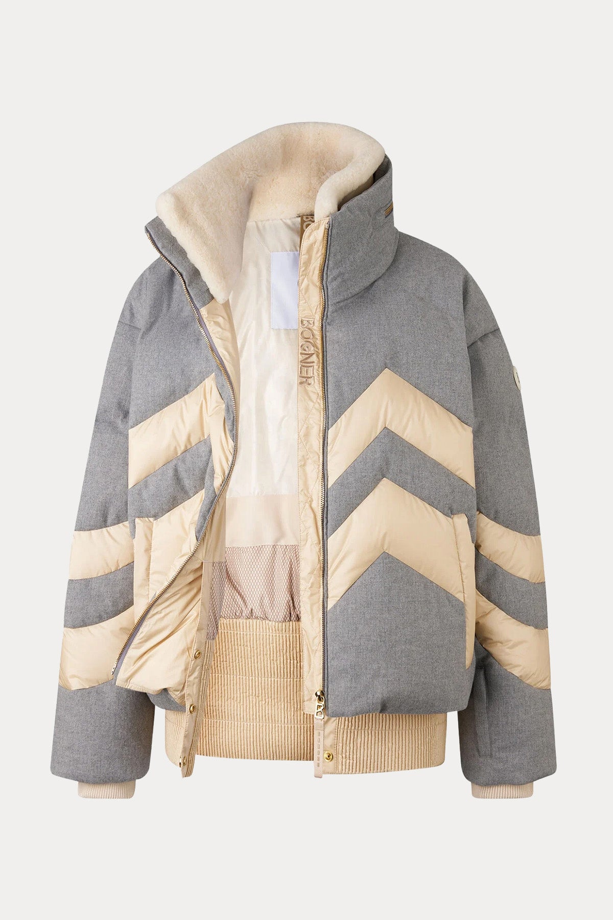 Bogner Valea Yakası Kürklü Puffer Kayak Montu