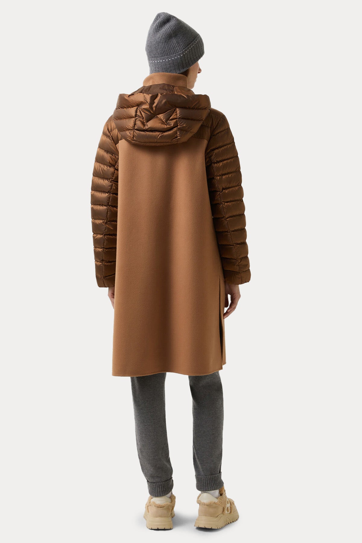 Bogner Isy Regular Fit Kapüşonlu Puffer Yün Kaban