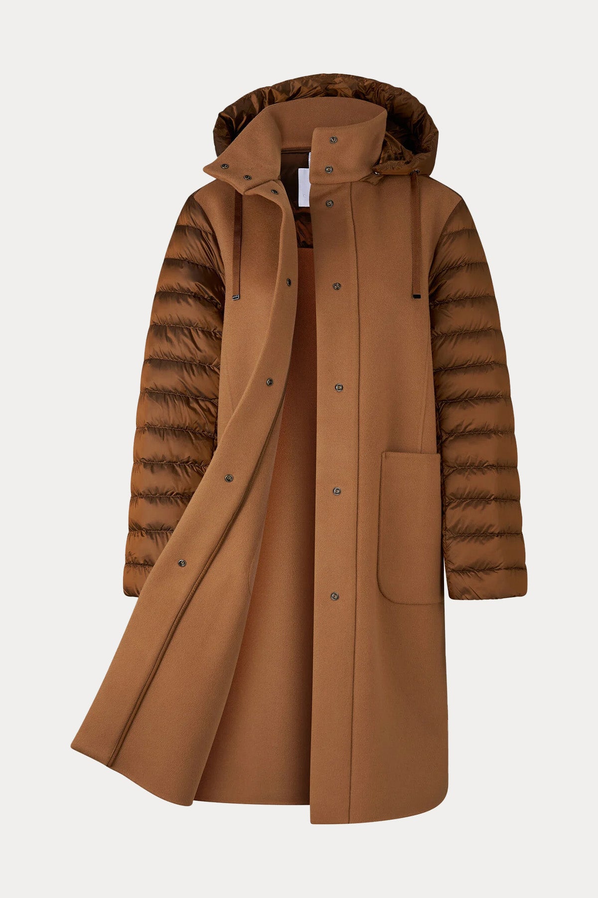 Bogner Isy Regular Fit Kapüşonlu Puffer Yün Kaban