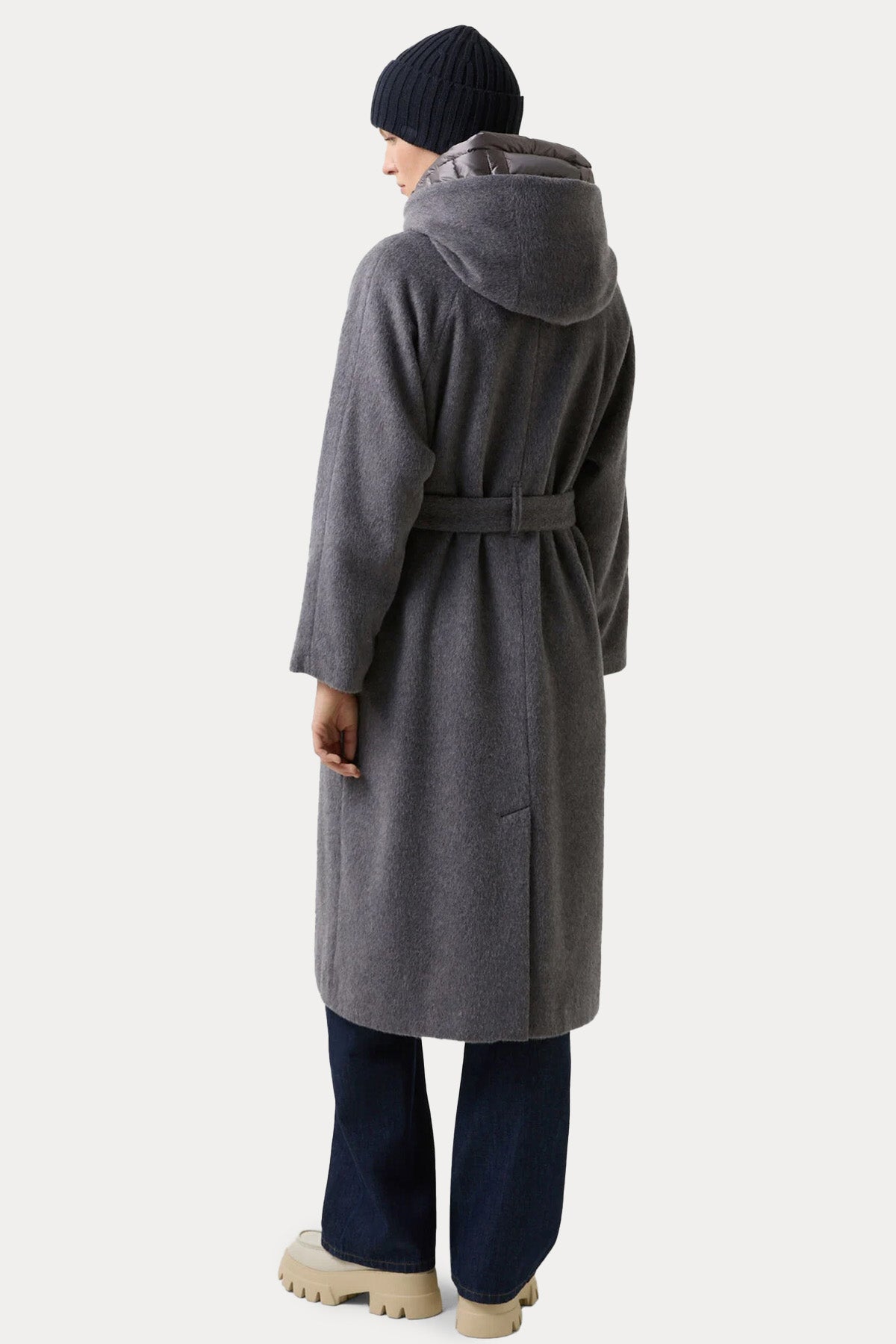 Bogner Runa Demonte Puffer İç Parçalı Kapüşonlu Yün Kaban