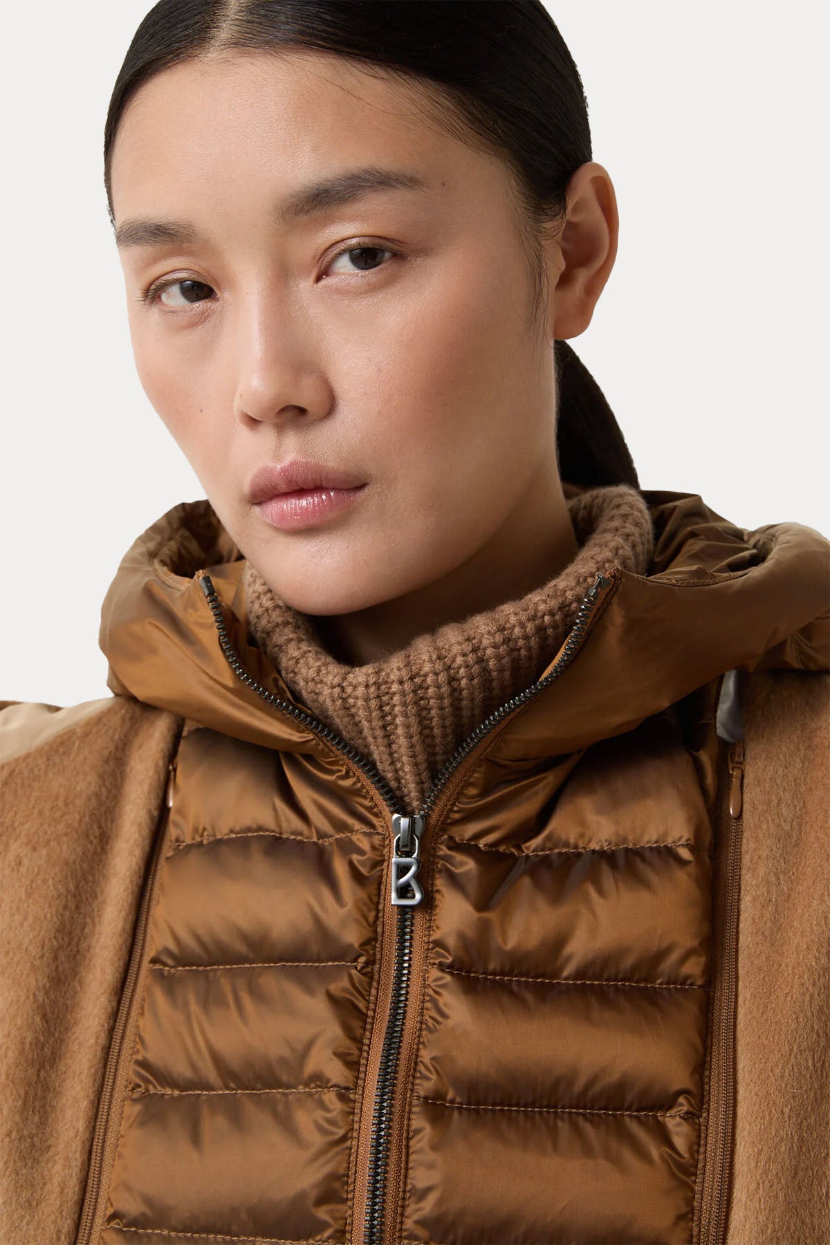 Bogner Runa Demonte Puffer İç Parçalı Kapüşonlu Yün Kaban