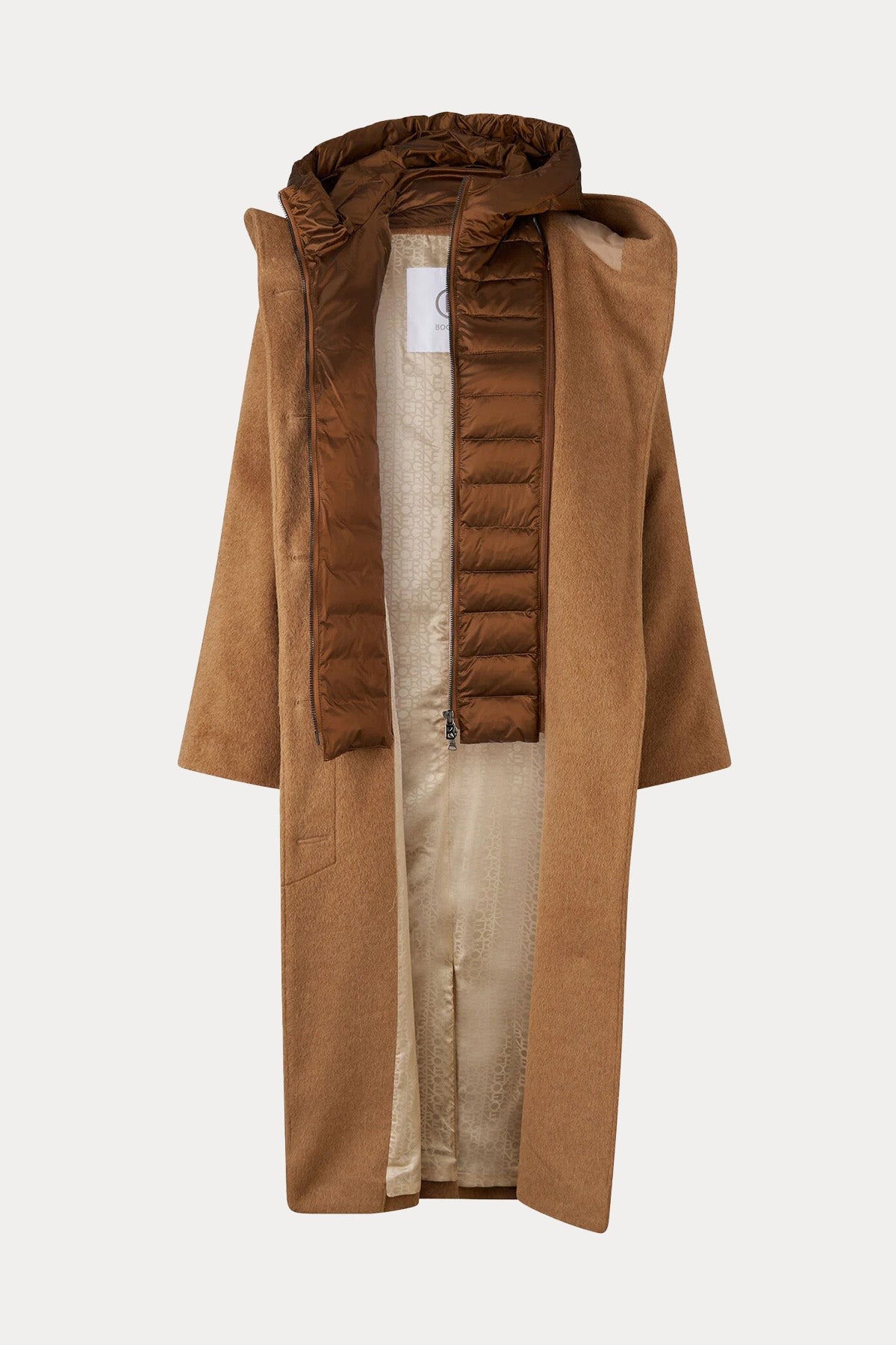 Bogner Runa Demonte Puffer İç Parçalı Kapüşonlu Yün Kaban