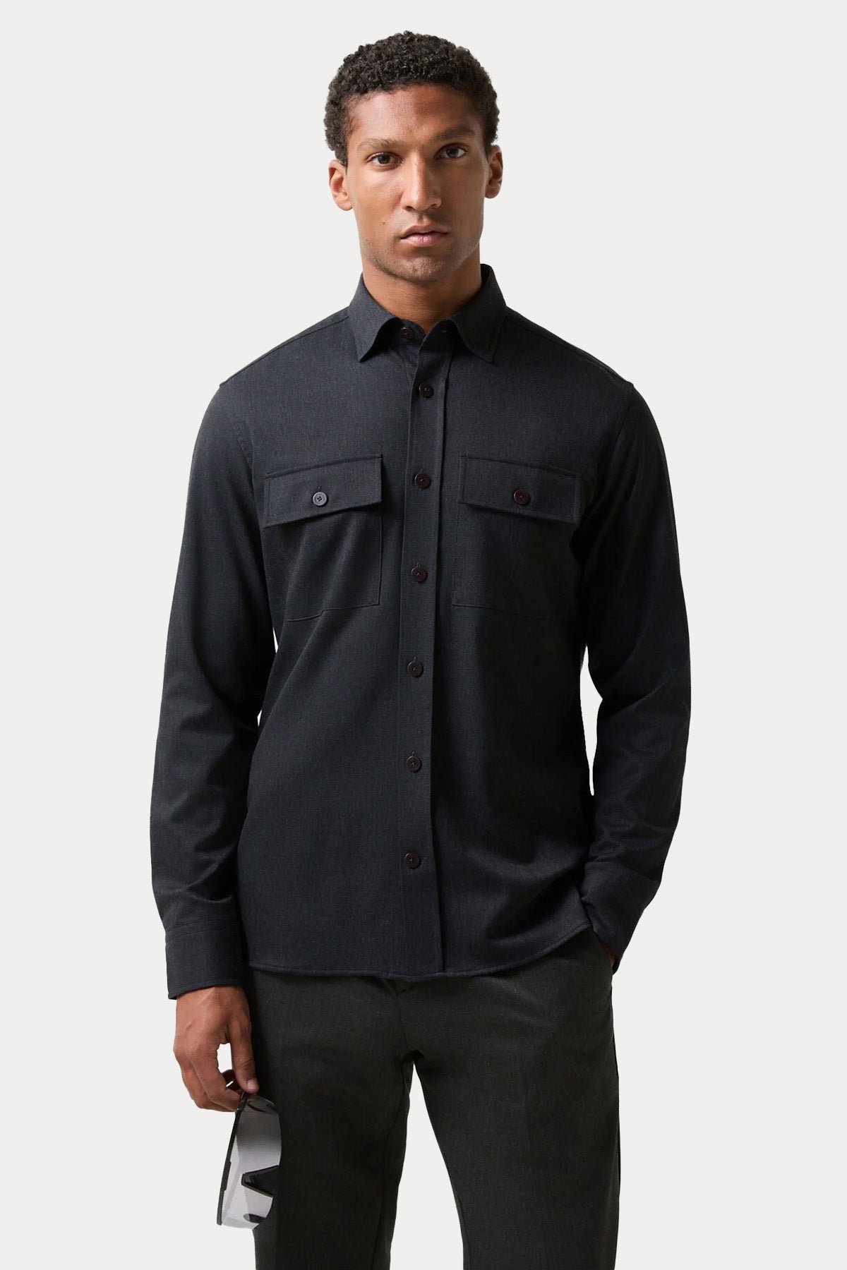 Bogner Clive Relaxed Fit Cepli Yün Gömlek