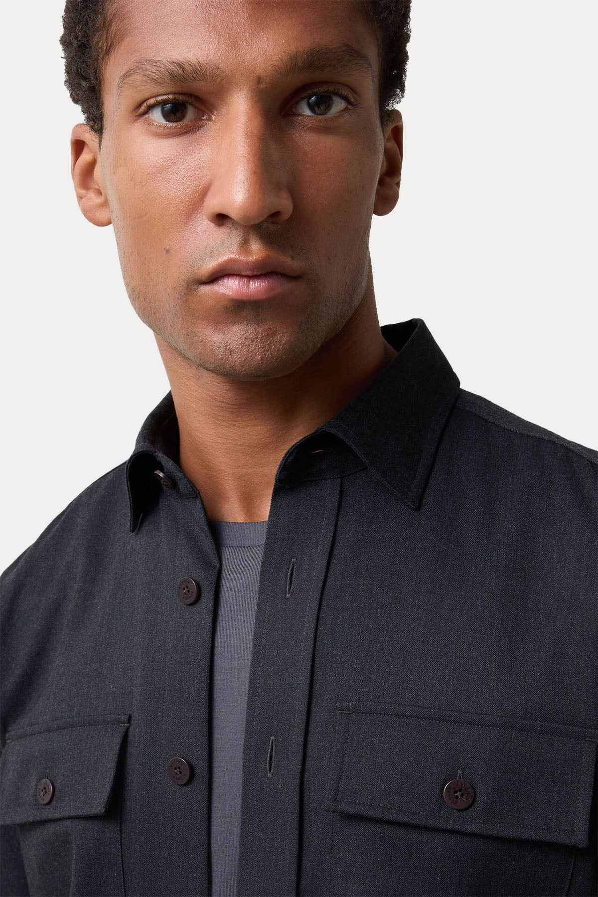 Bogner Clive Relaxed Fit Cepli Yün Gömlek