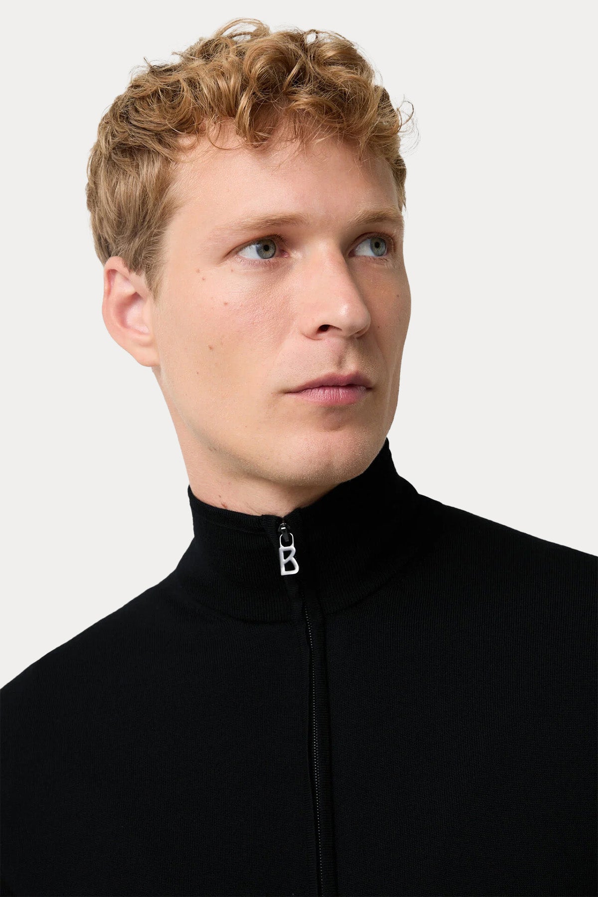 Bogner Oscar Dik Yakalı İnce Örgü Yün Triko Ceket