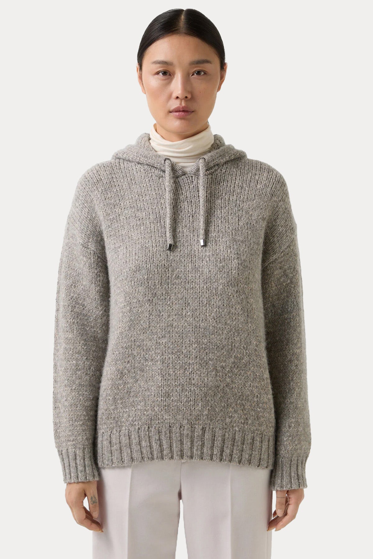 Bogner Stella Regular Fit Kapüşonlu Örgü Yün Triko