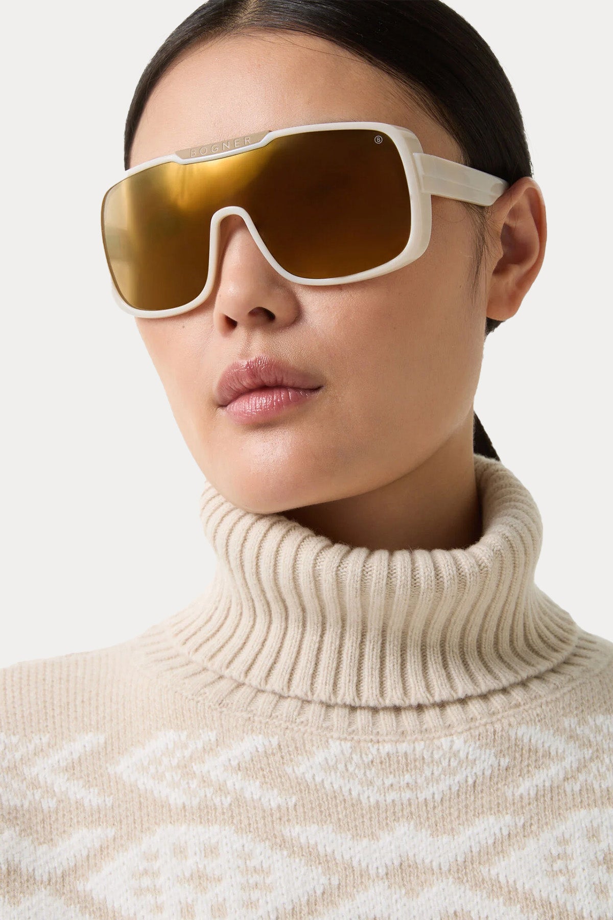 Bogner Nadin Regular Fit Balıkçı Yaka Jakarlı Örgü Yün Triko