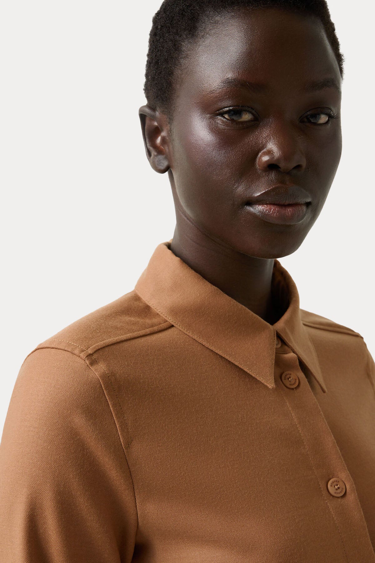 Bogner Ariela Regular Fit Kemerli Flanel Yün Gömlek