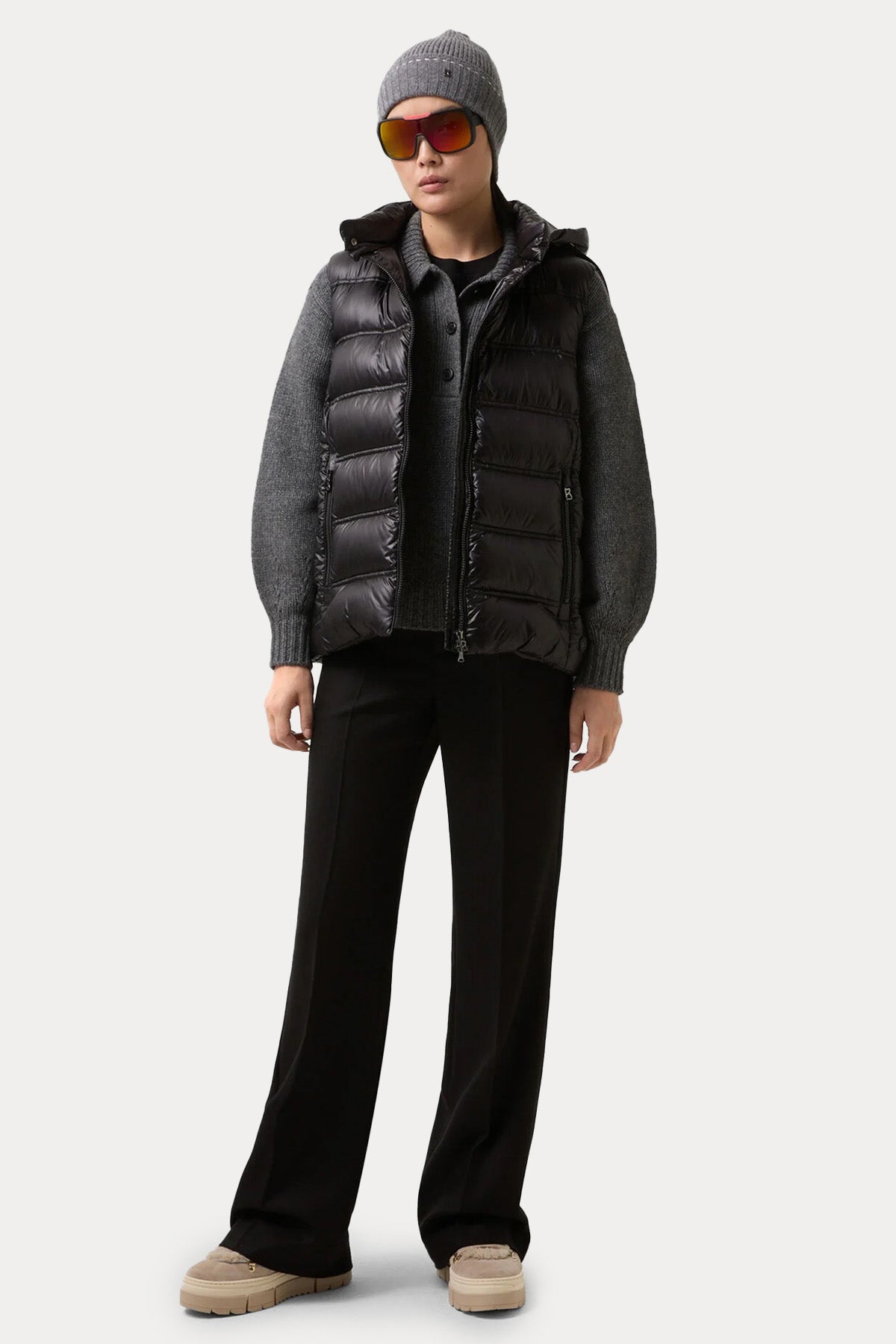 Bogner Hermia Regular Fit Çan Paça Flanel Yün Pantolon