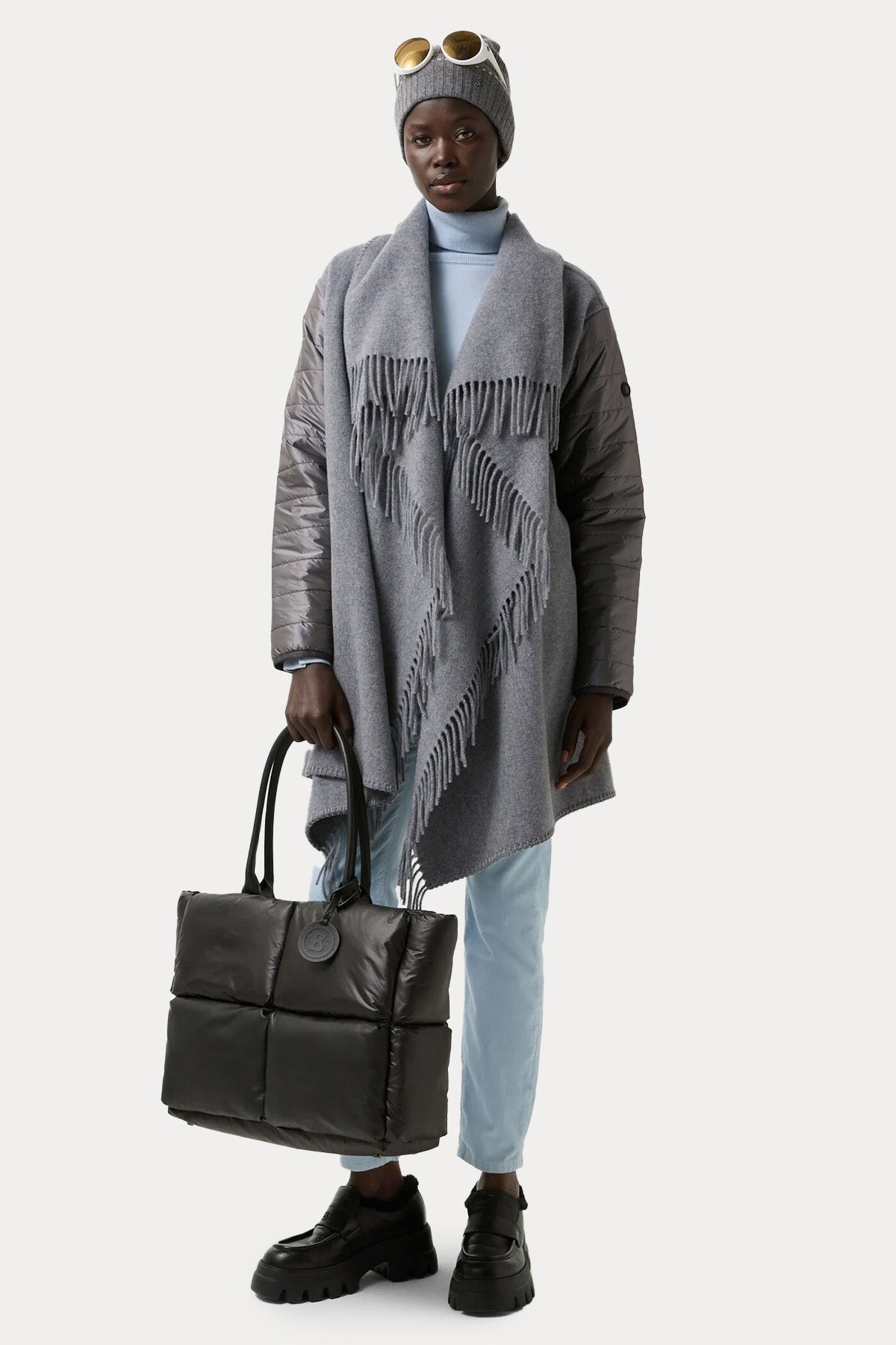 Bogner North Loose Fit Şal Yaka Puffer Yün Ceket