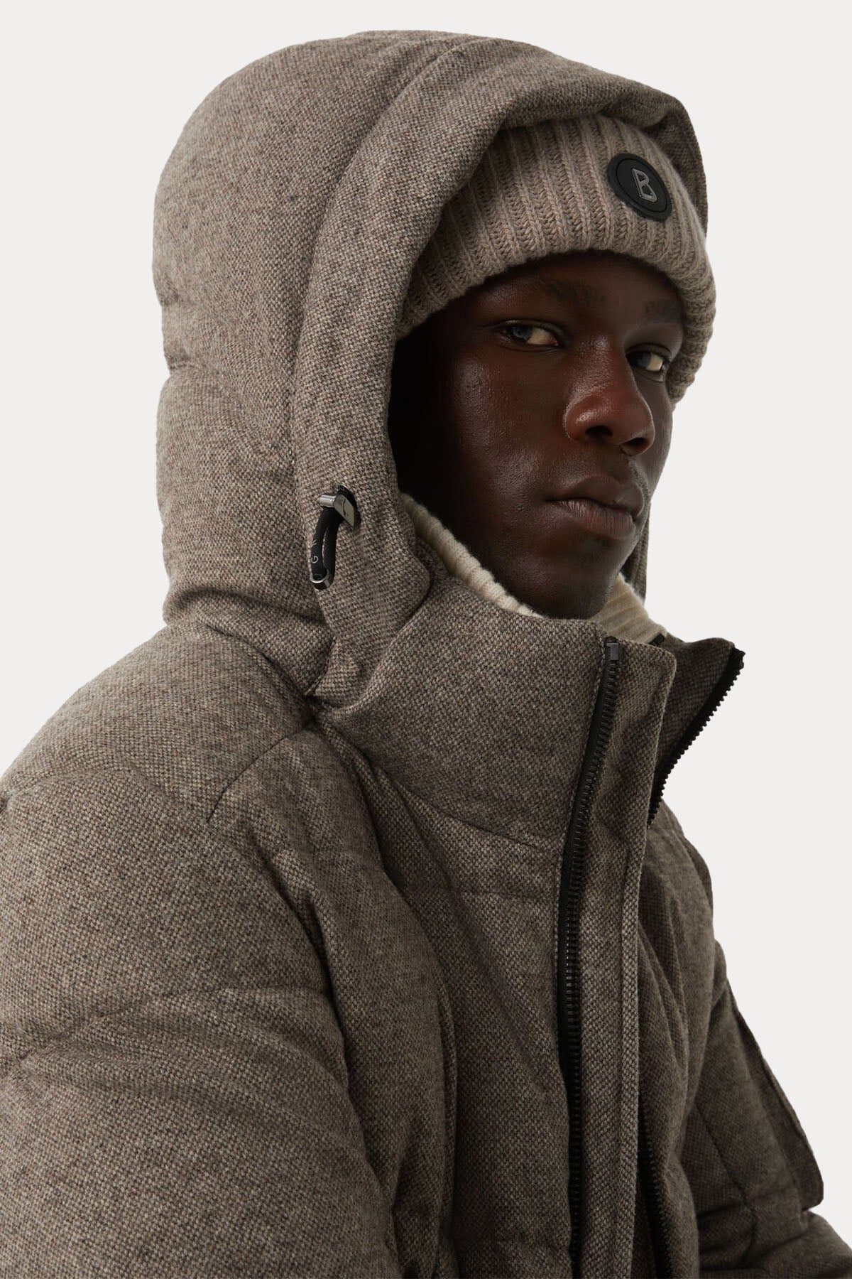 Bogner Jamy Regular Fit Kapüşonlu Yün Puffer Mont