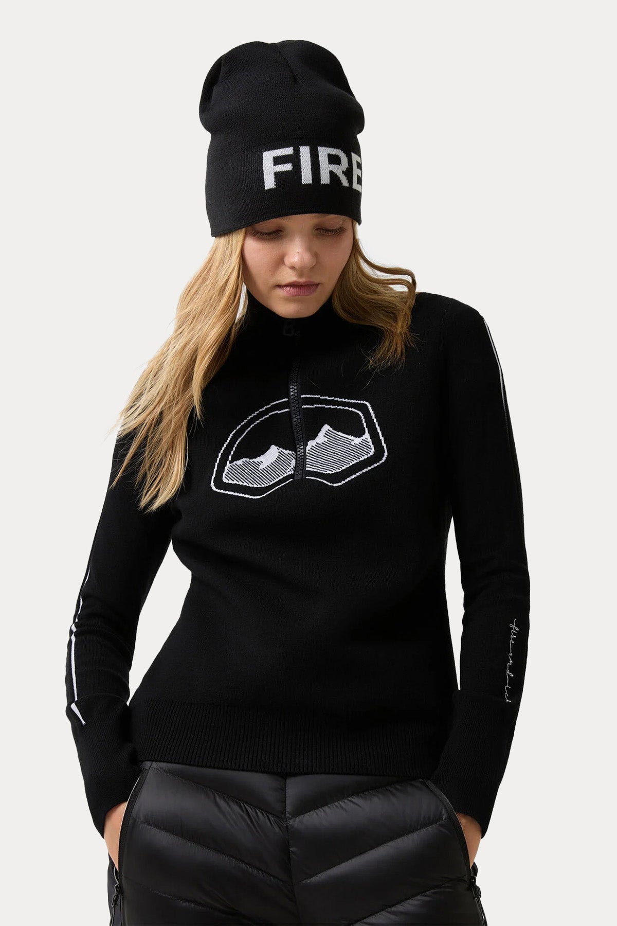 Bogner Azra Fire Ice Fermuarlı Dik Yaka Örgü Yün Triko