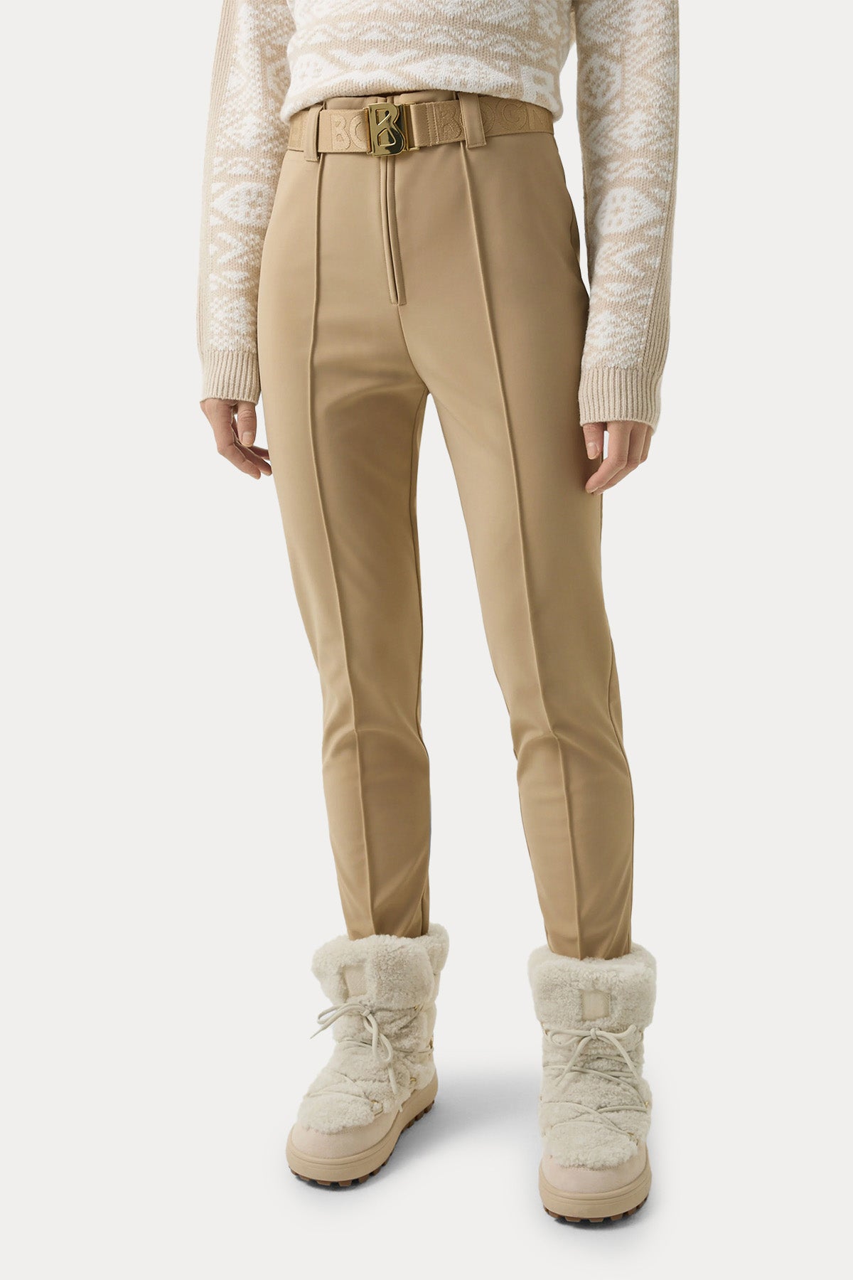 Bogner Eirin Slim Fit Kemerli Şardonlu Streç Füzo Pantolon