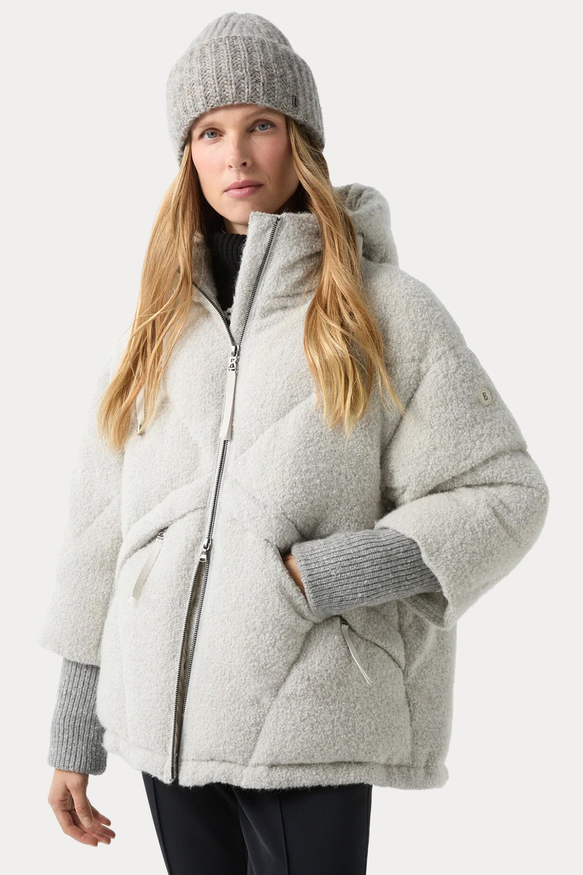 Bogner Sherly Relaxed Fit Yün Kapüşonlu Puffer Mont