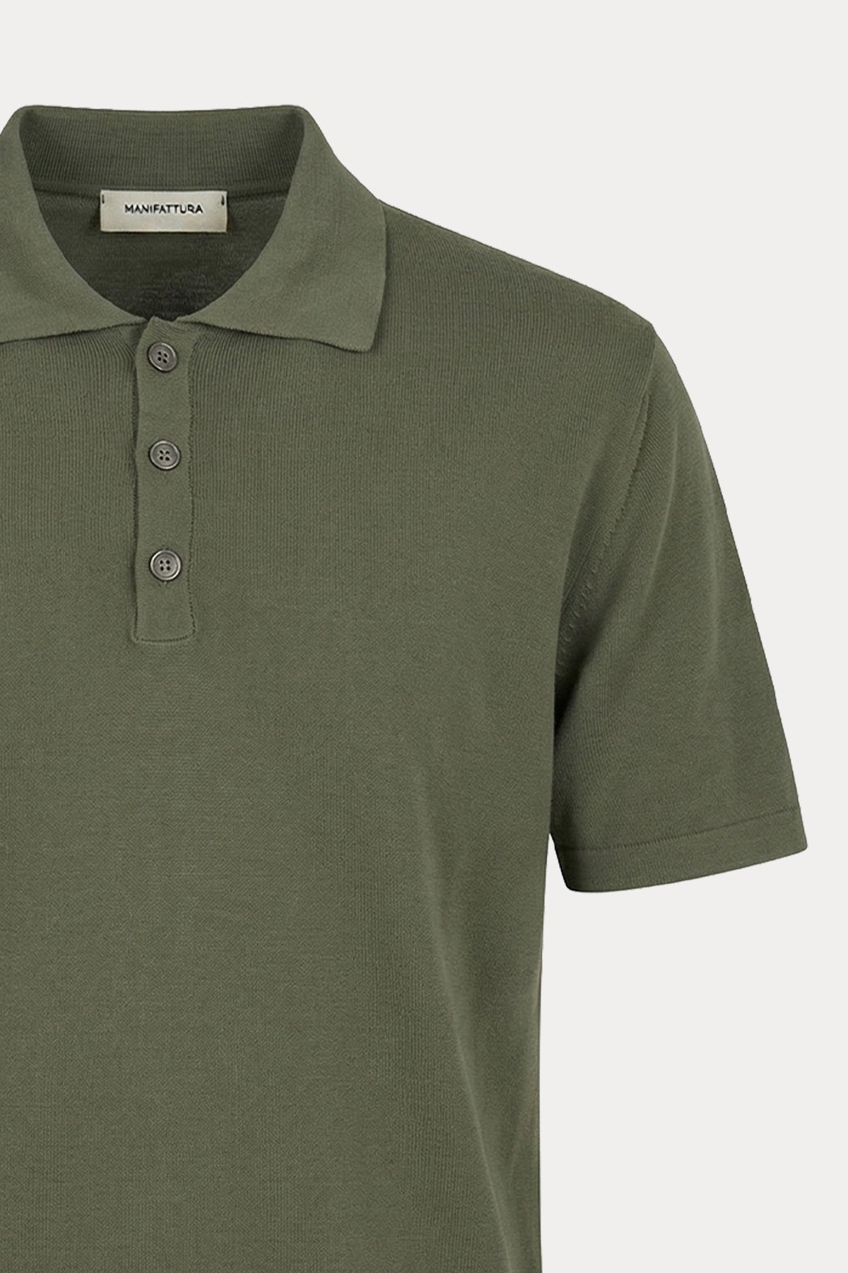 Manifattura İnce Örgü Polo Yaka T-shirt-T-shirt-Libas