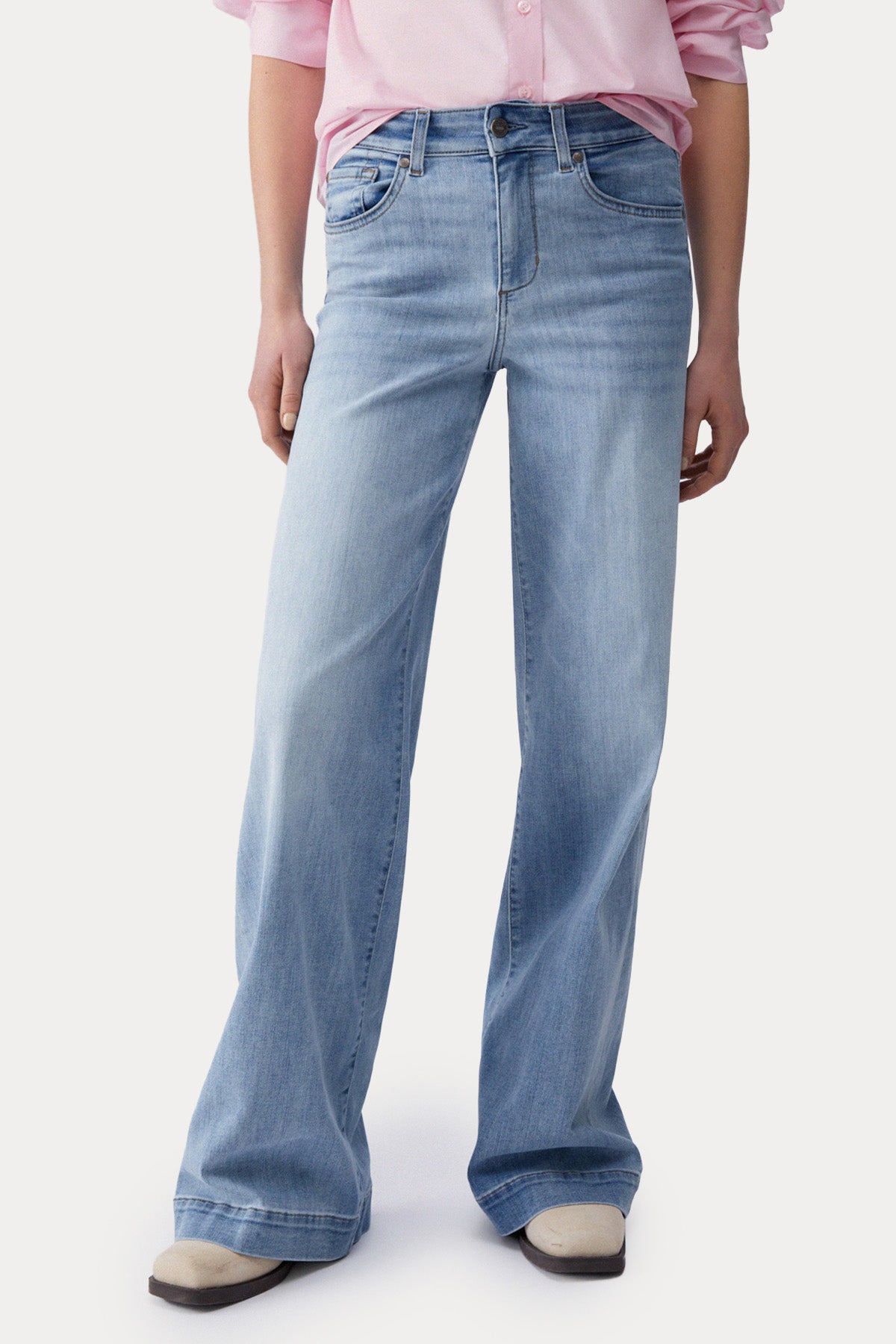 Liu Jo Straight Fit Çan Paça Yıkamalı Jeans