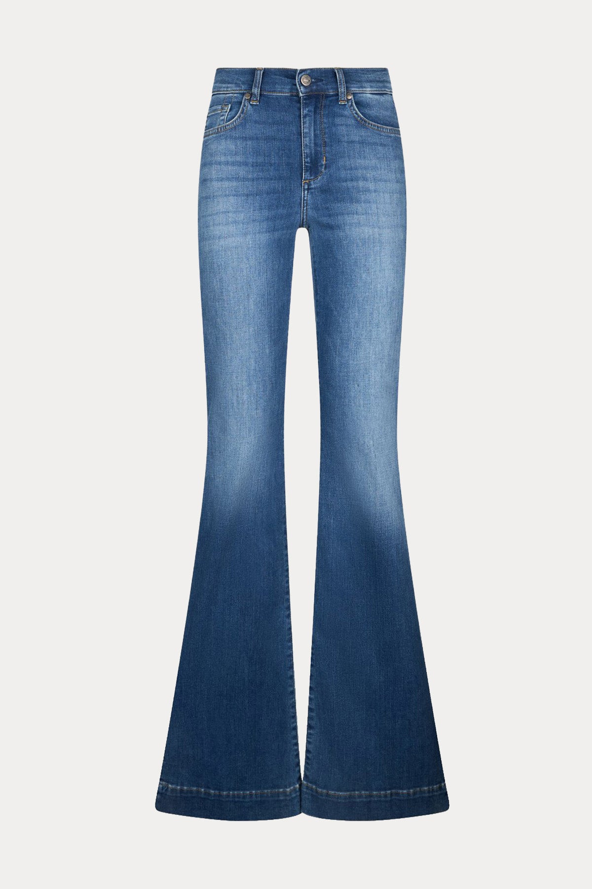 Liu Jo Bootcut Yüksek Bel Çan Paça Yıkamalı Jeans