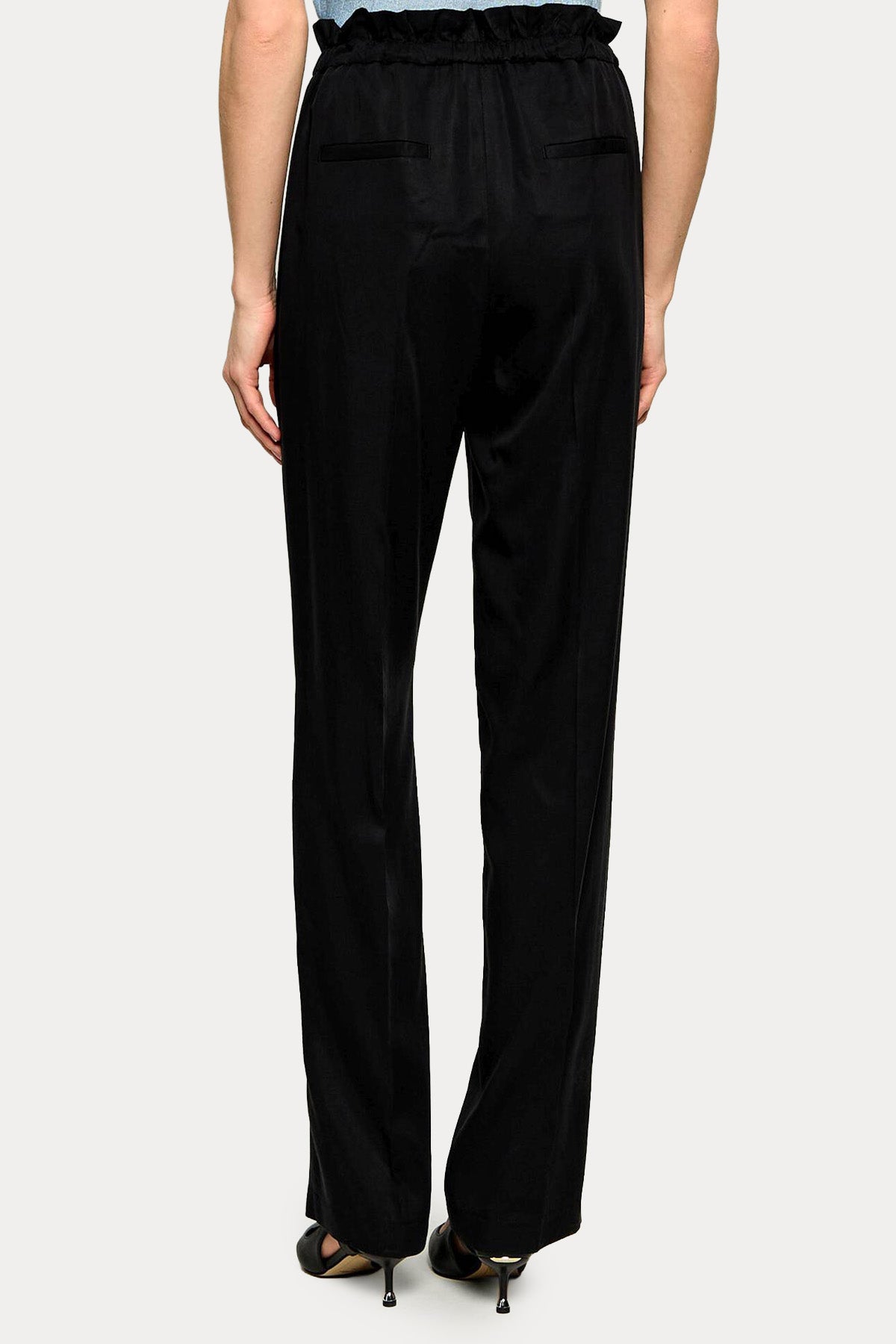 Liu Jo Straight Fit Beli Lastikli Yüksek Bel Pantolon