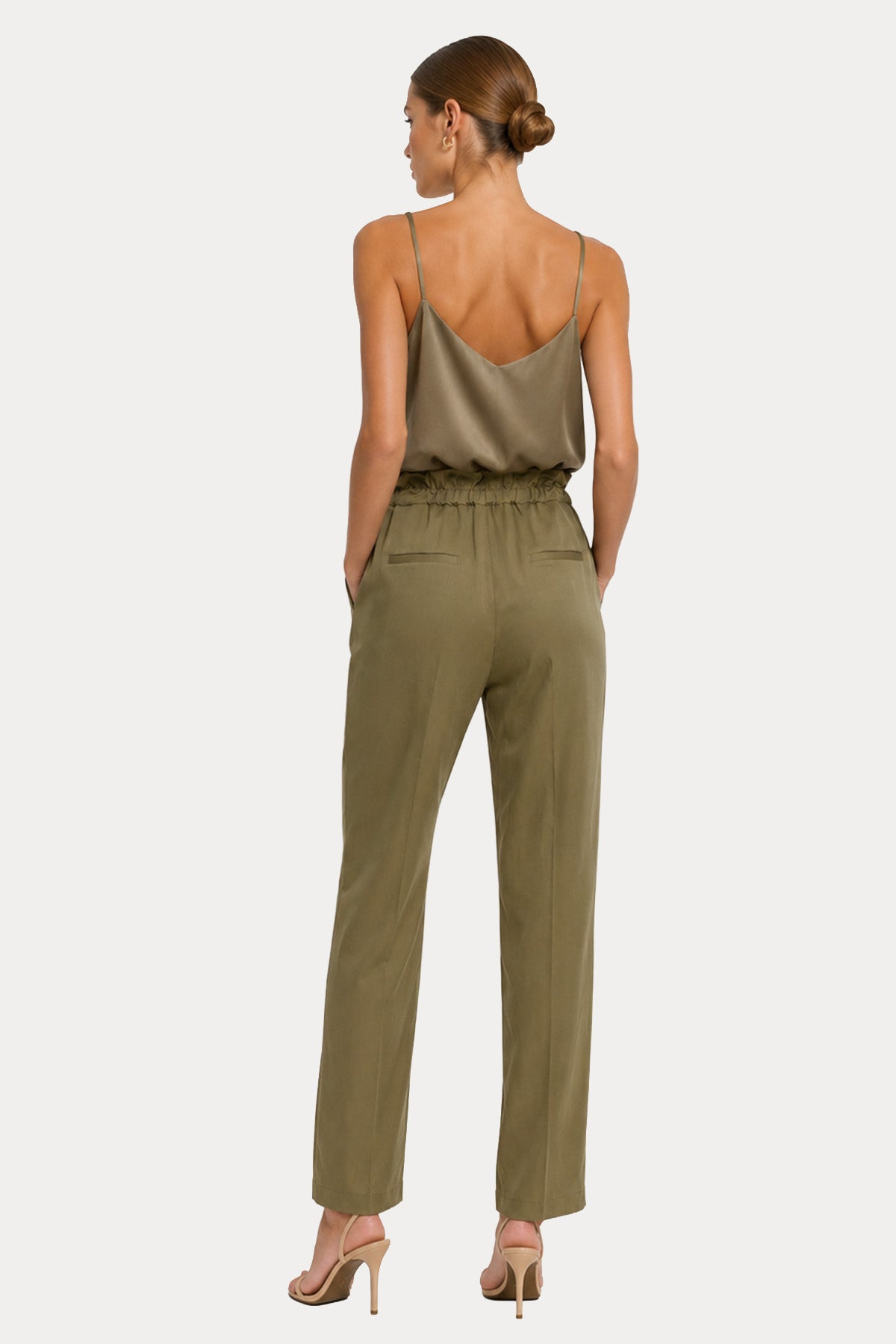 Liu Jo Straight Fit Beli Lastikli Yüksek Bel Pantolon