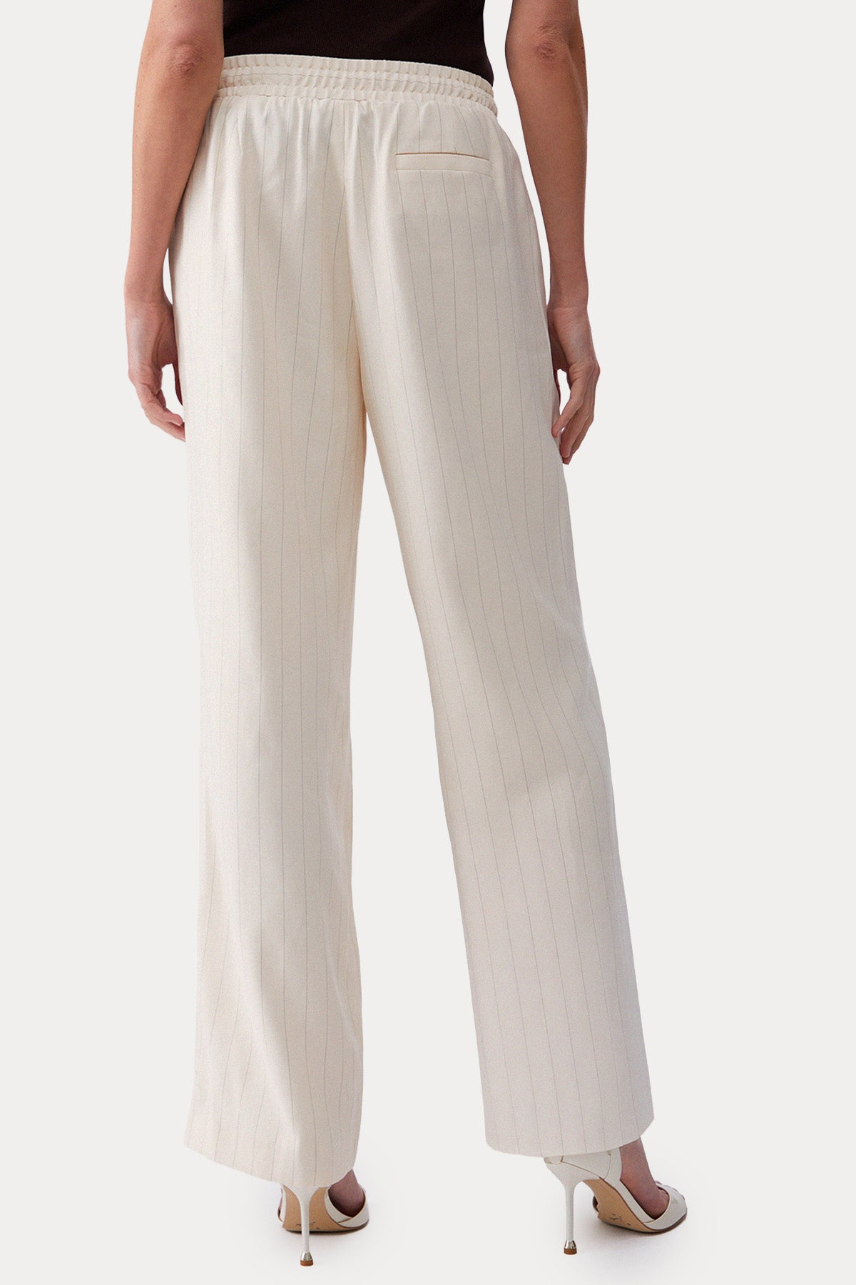 LIUです。 Liu Jo Straight Fit Beli Lastikli Pantolon