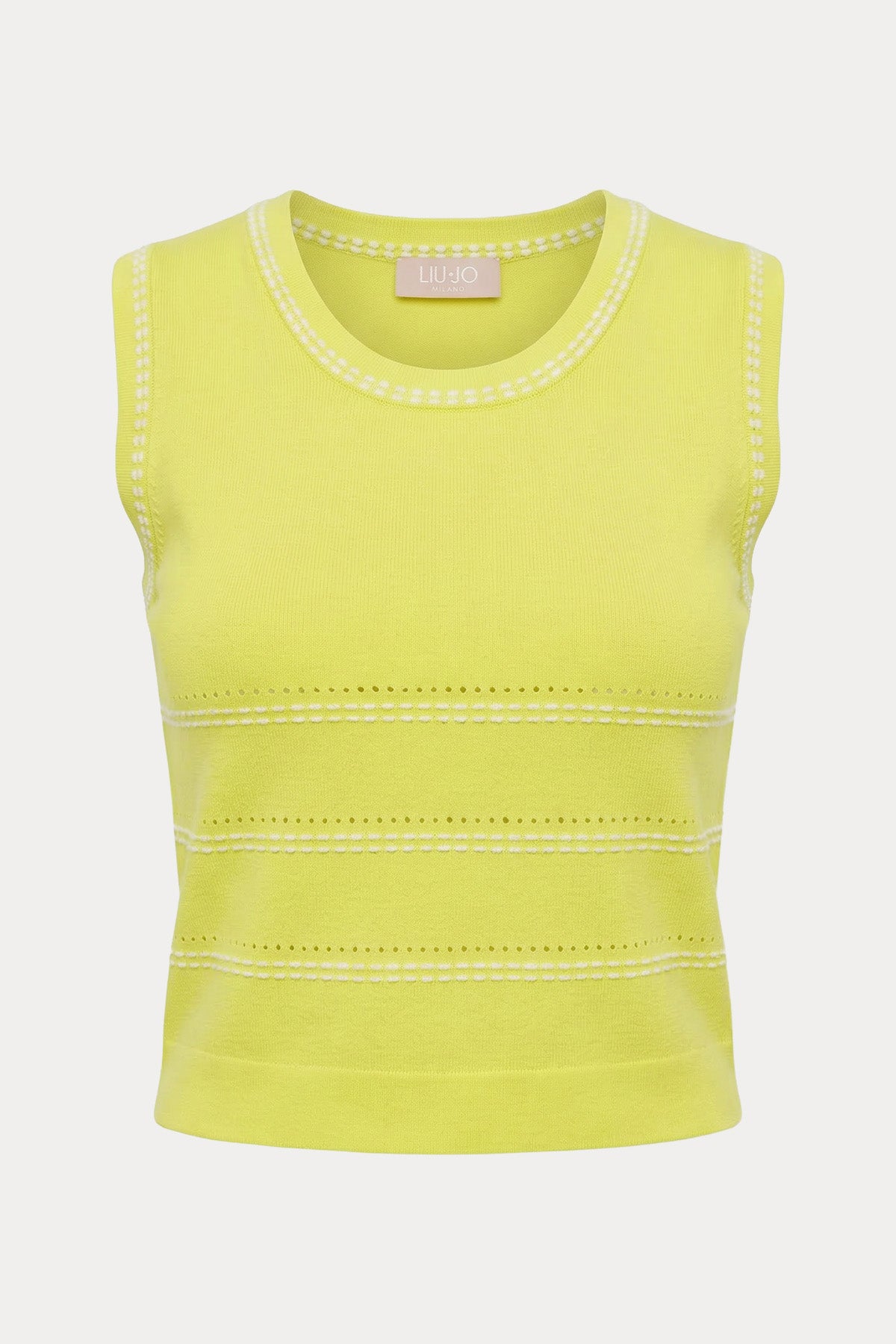 Liu Jo Slim Fit Yuvarlak Yaka Örgü Bluz-Bluz-Libas
