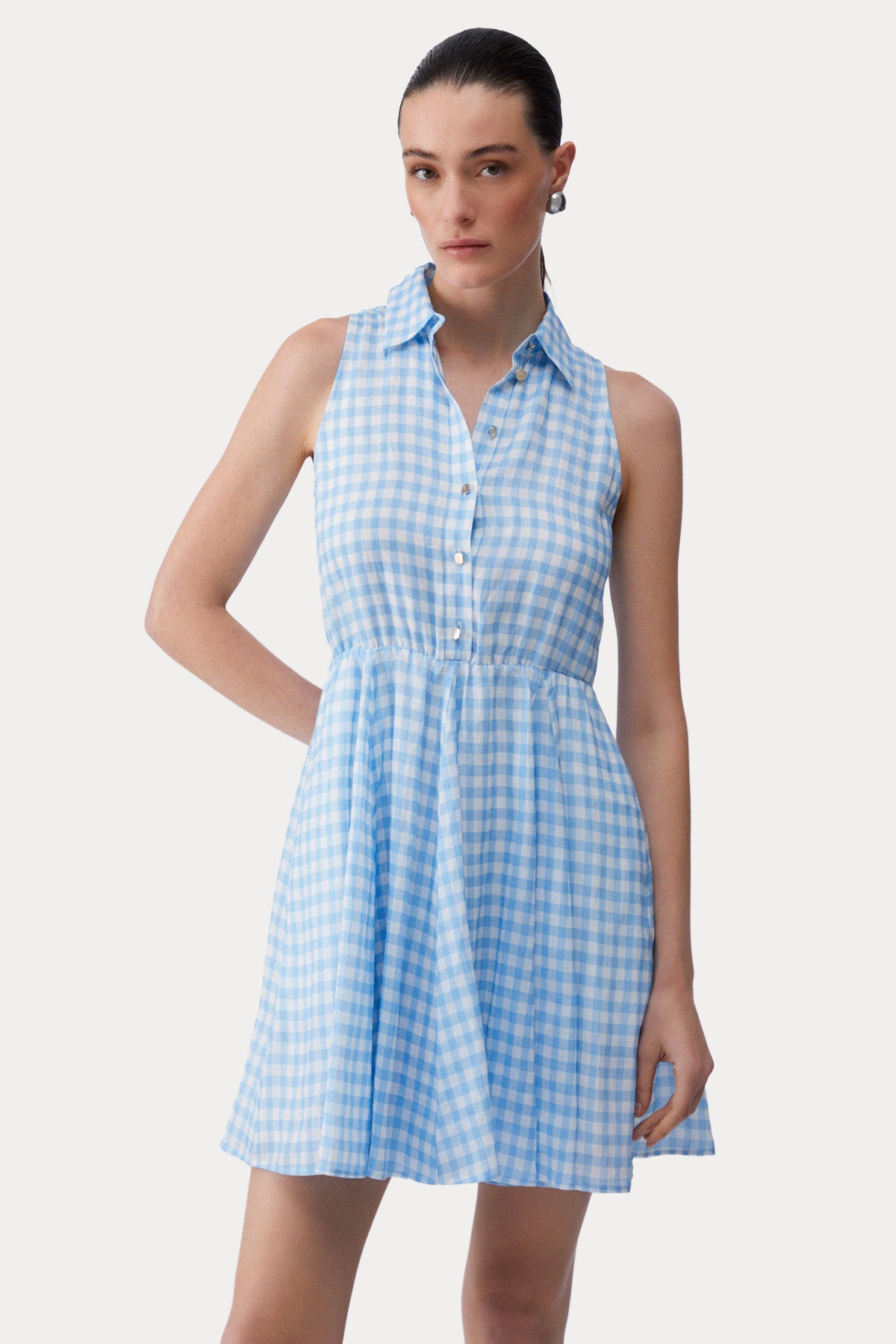 Liu Jo Pötikareli Kemerli Mini Gömlek Elbise