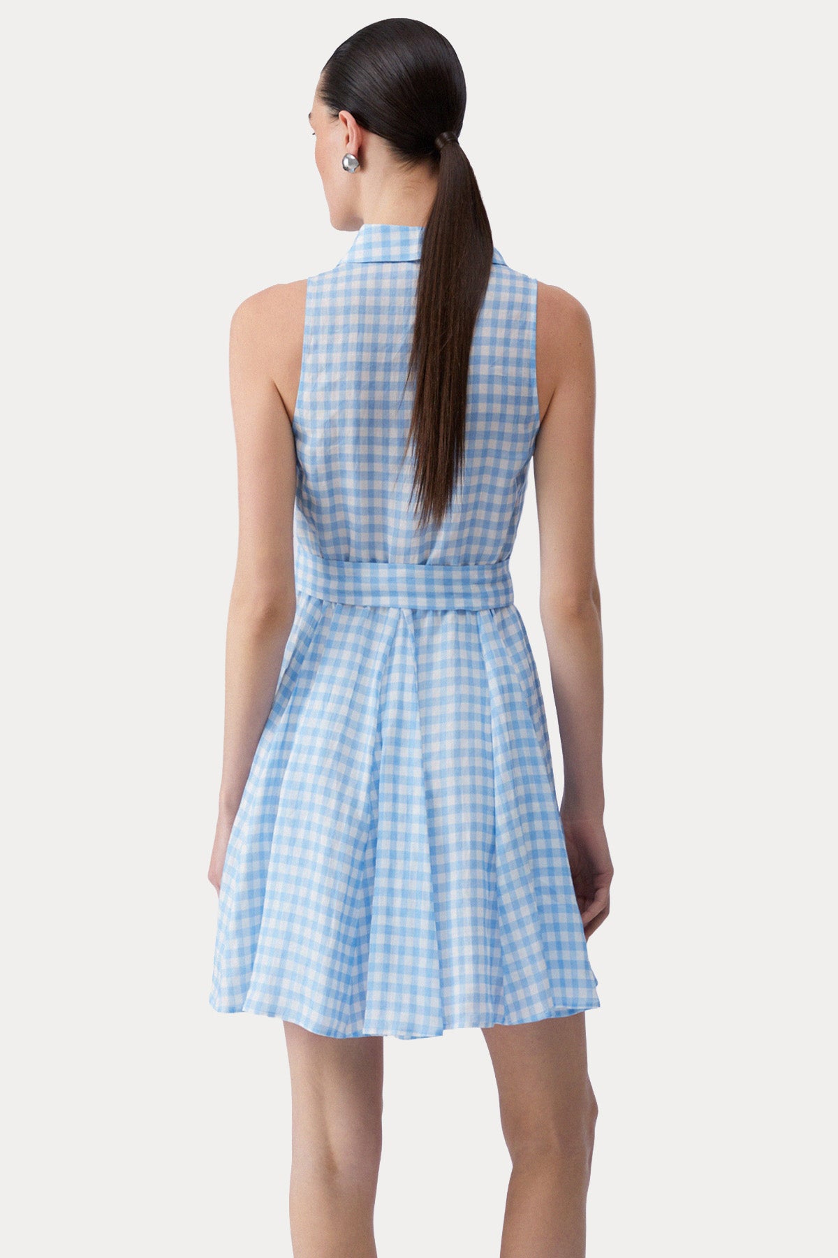 Liu Jo Pötikareli Kemerli Mini Gömlek Elbise