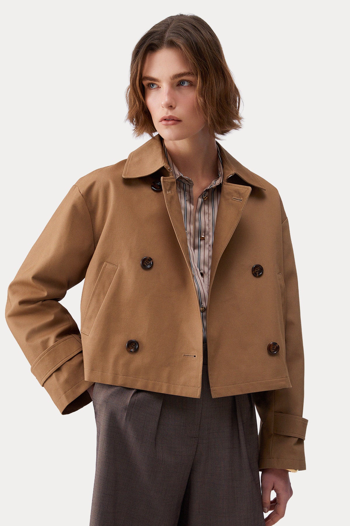 Liu Jo Comfort Fit Kruvaze Crop Trençkot