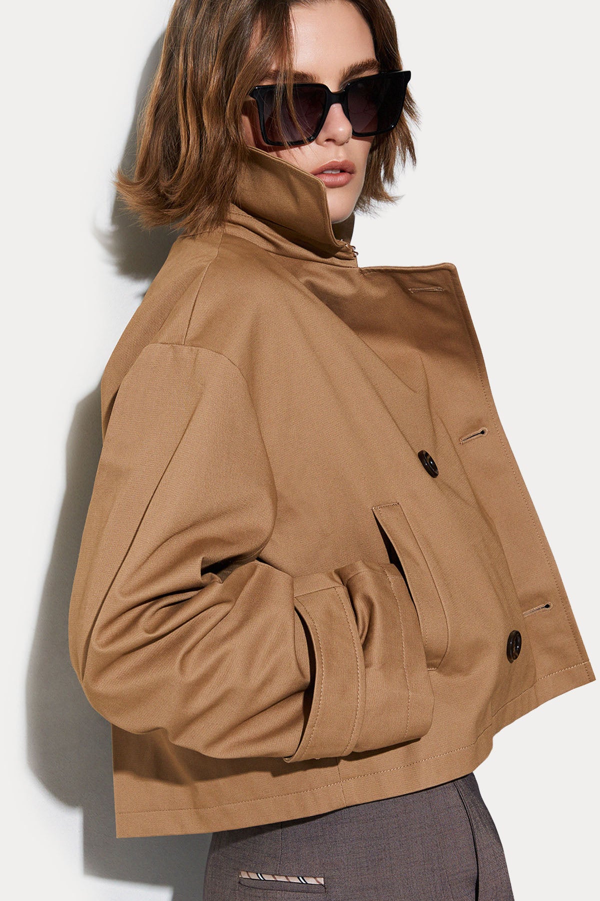 Liu Jo Comfort Fit Kruvaze Crop Trençkot