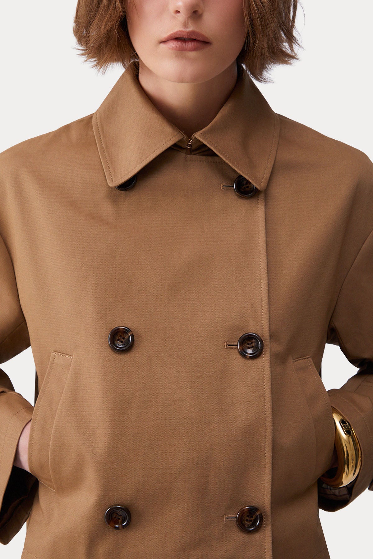 Liu Jo Comfort Fit Kruvaze Crop Trençkot