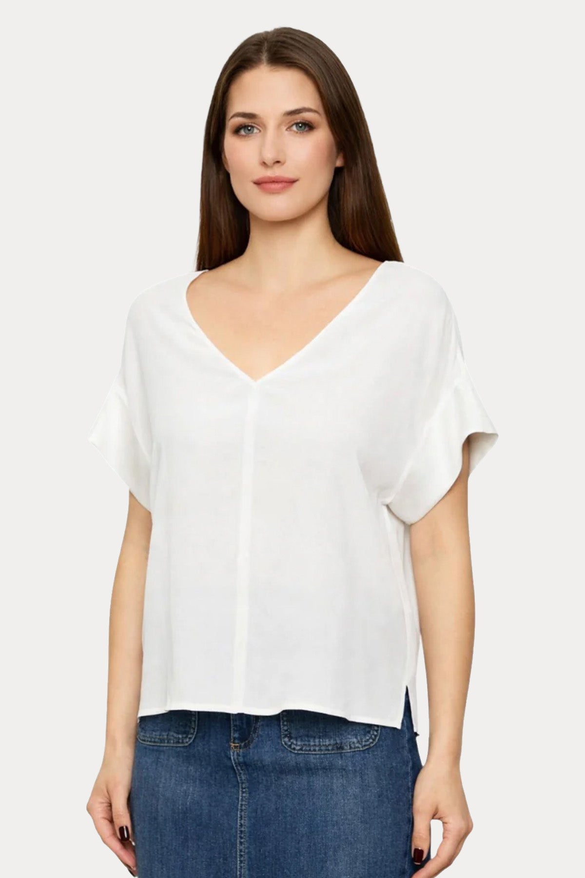 Liu Jo Loose Fit V Yaka Bluz