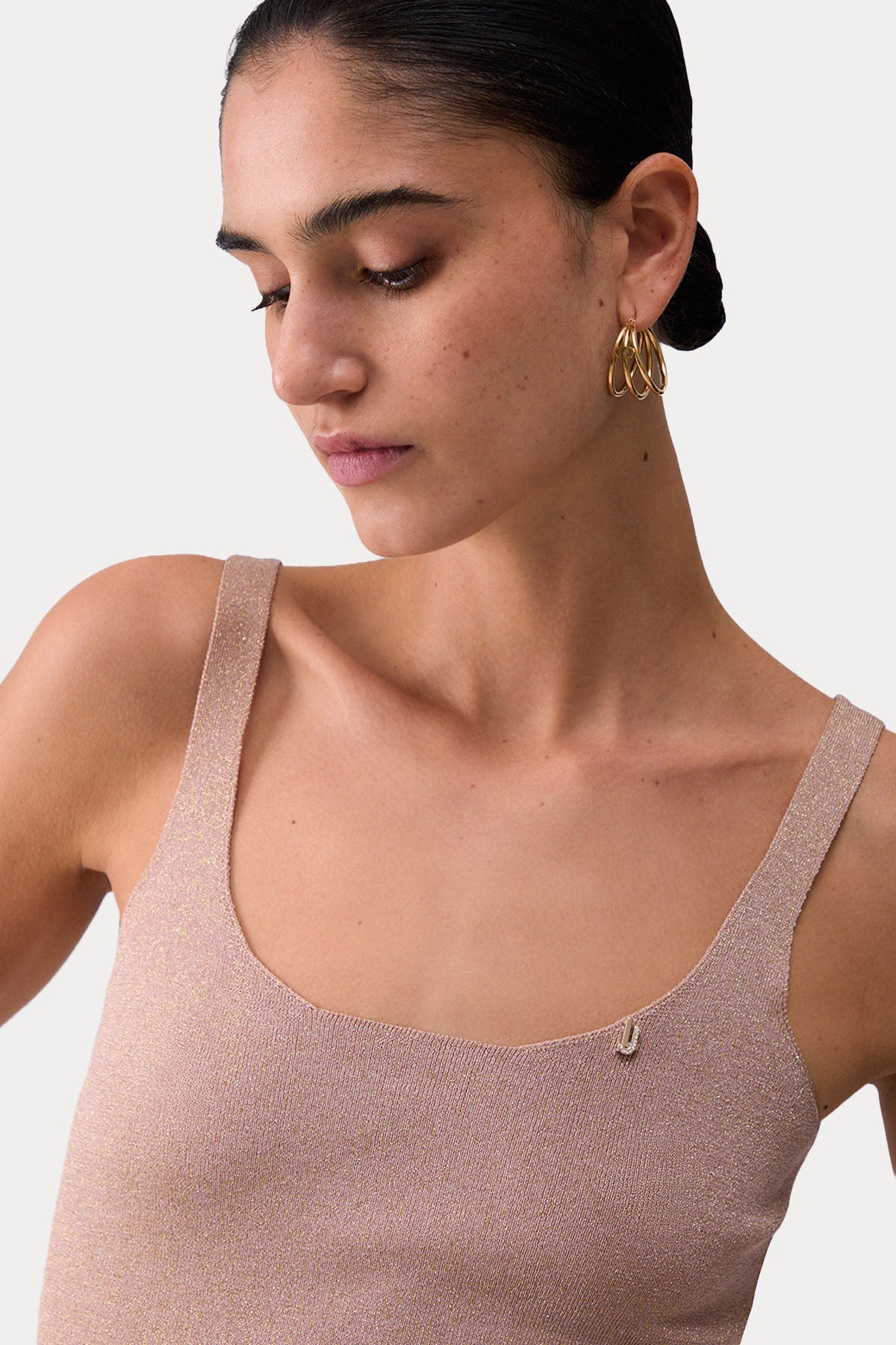 Liu Jo Slim Fit İnce Örgü Askılı Bluz-Bluz-Libas