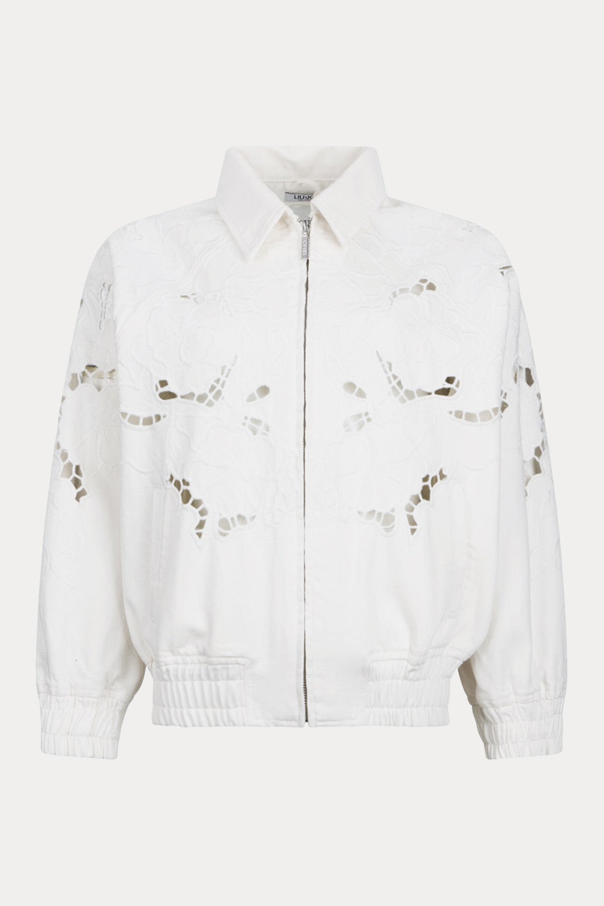 Liu Jo Loose Fit Nakış Desenli Bomber Denim Ceket-Ceket-Libas