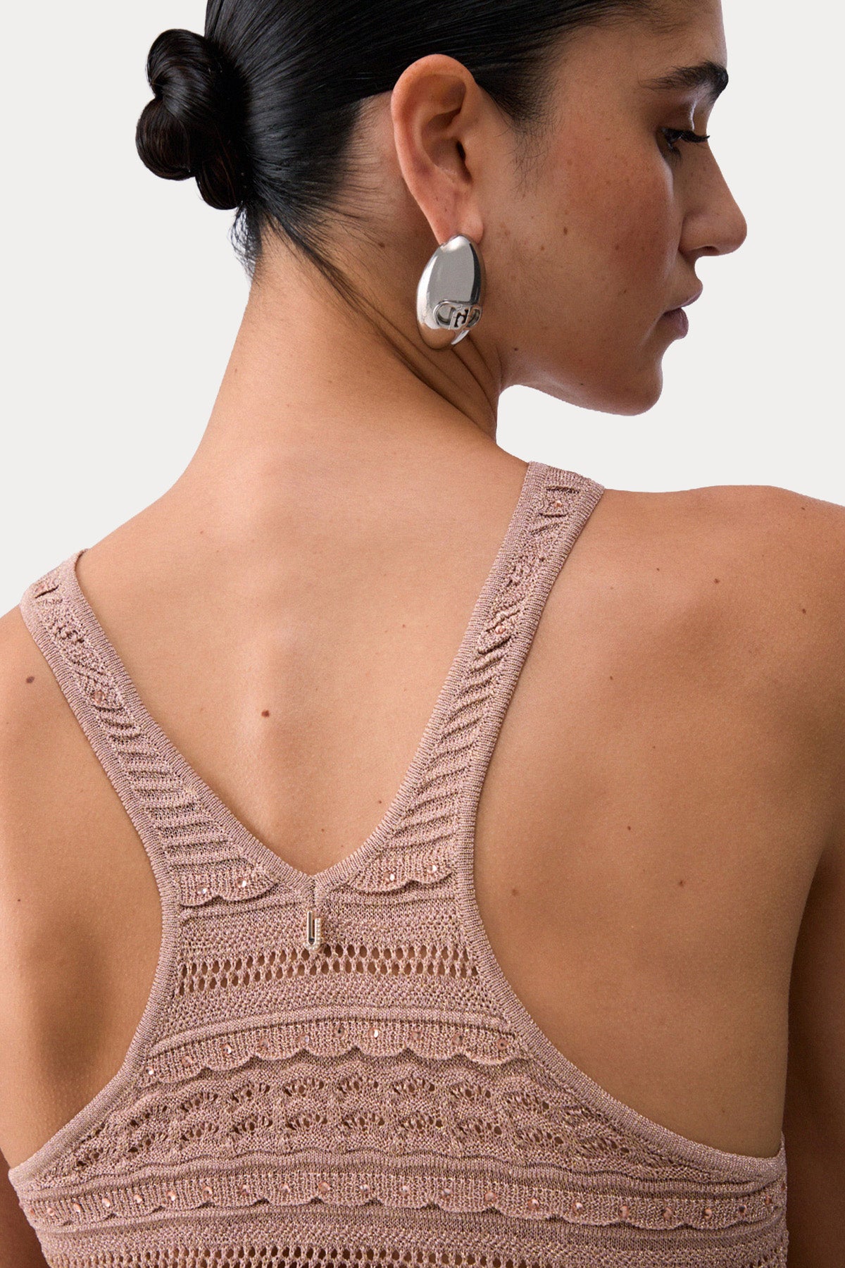 Liu Jo Slim Fit Halter Yaka Örgü Bluz-Bluz-Libas
