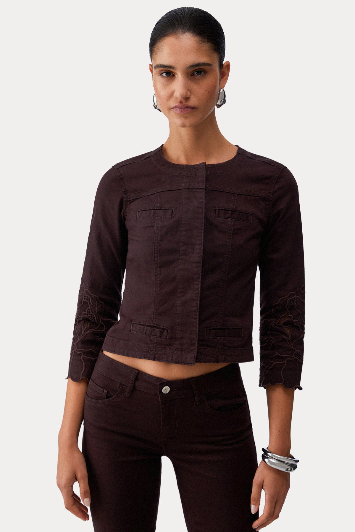 Liu Jo Slim Fit Nakış Detaylı Ceket-Ceket-Libas
