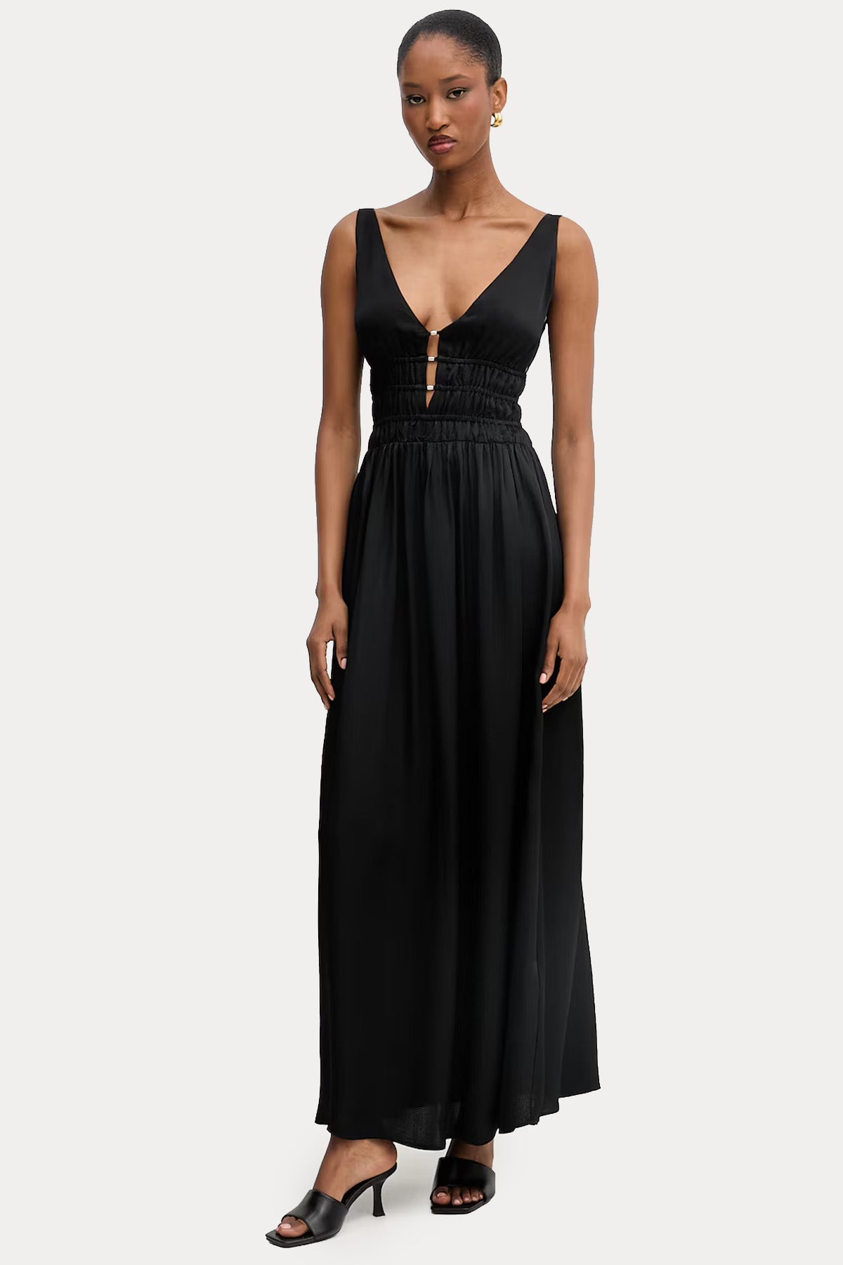 Liu Jo Regular Fit Volanlı Maxi Elbise-Elbise-Libas