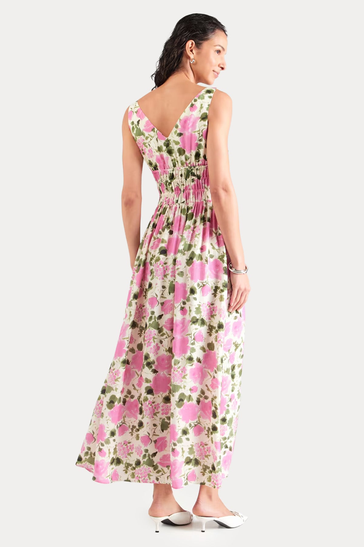 Liu Jo Regular Fit Çiçek Desenli Maxi Elbise